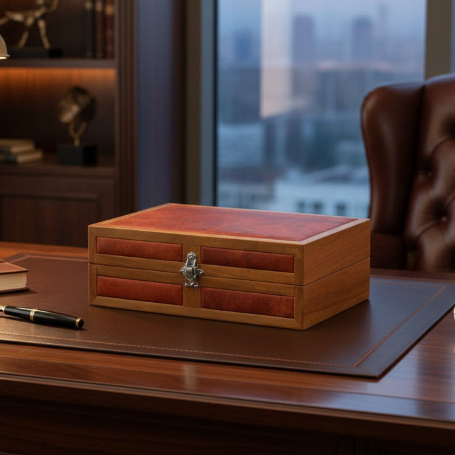 Heritage Wooden Watch Box for 10 / Tan