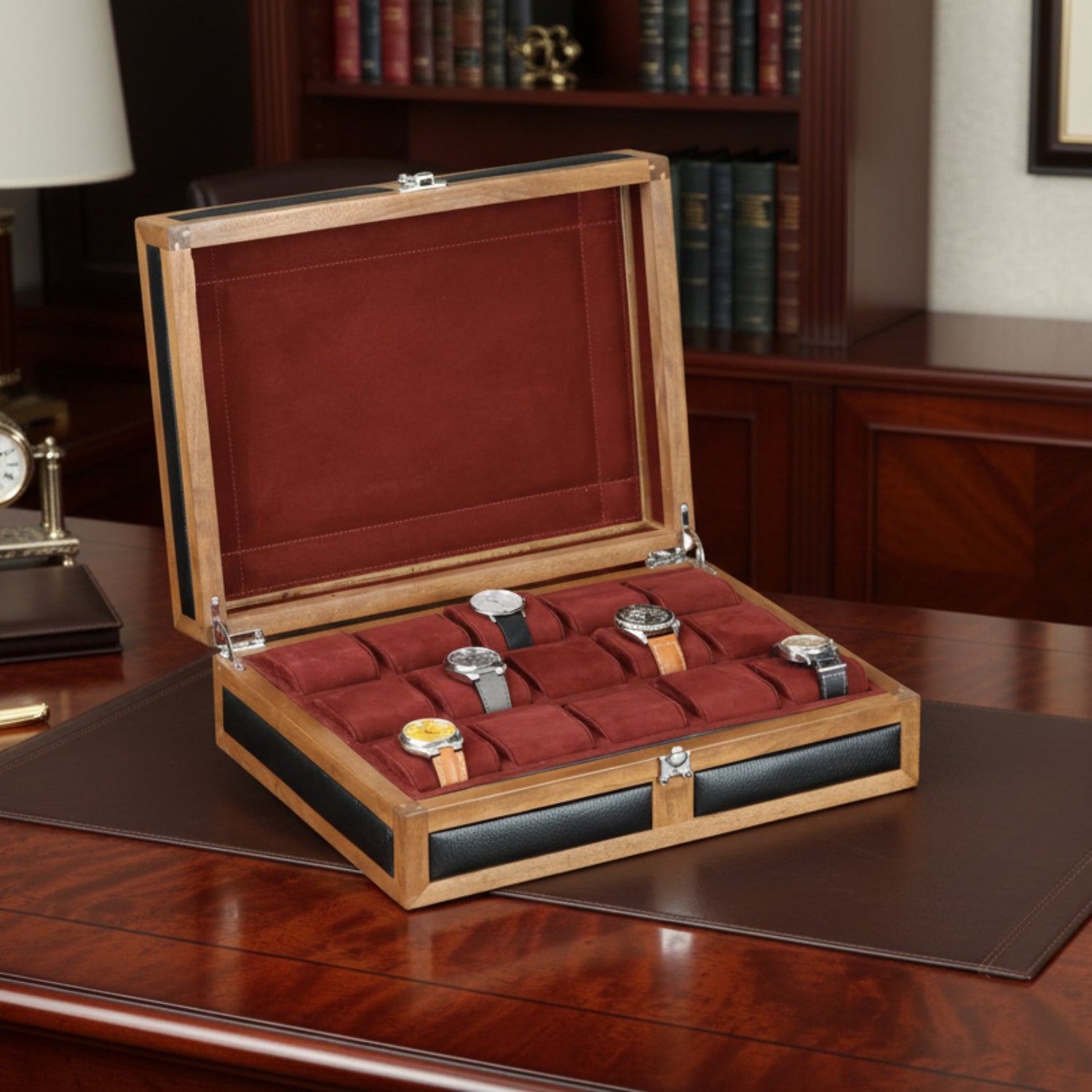 Heritage Wooden Watch Box for 15 / Black
