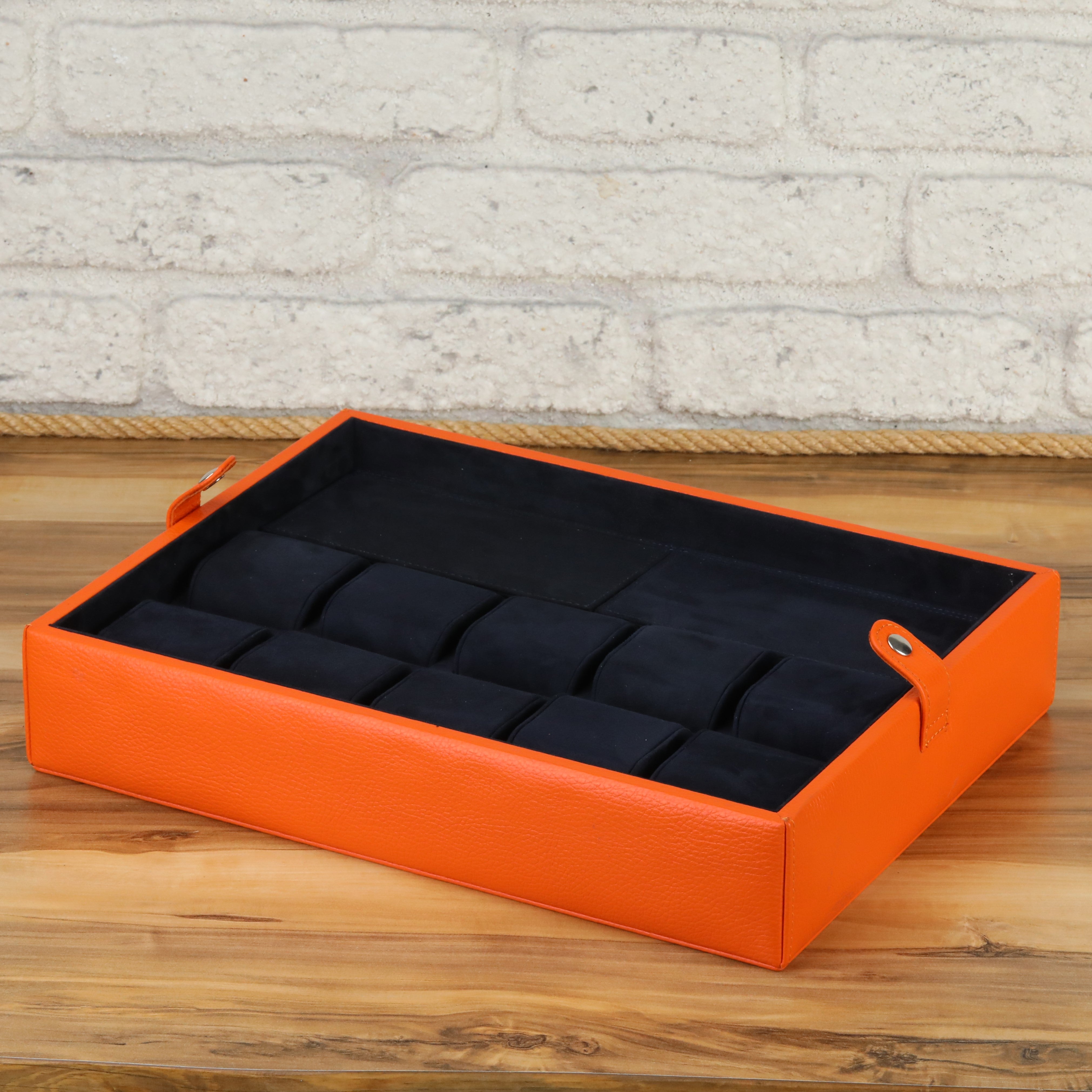 Leather Watch Box for 10 / Orange