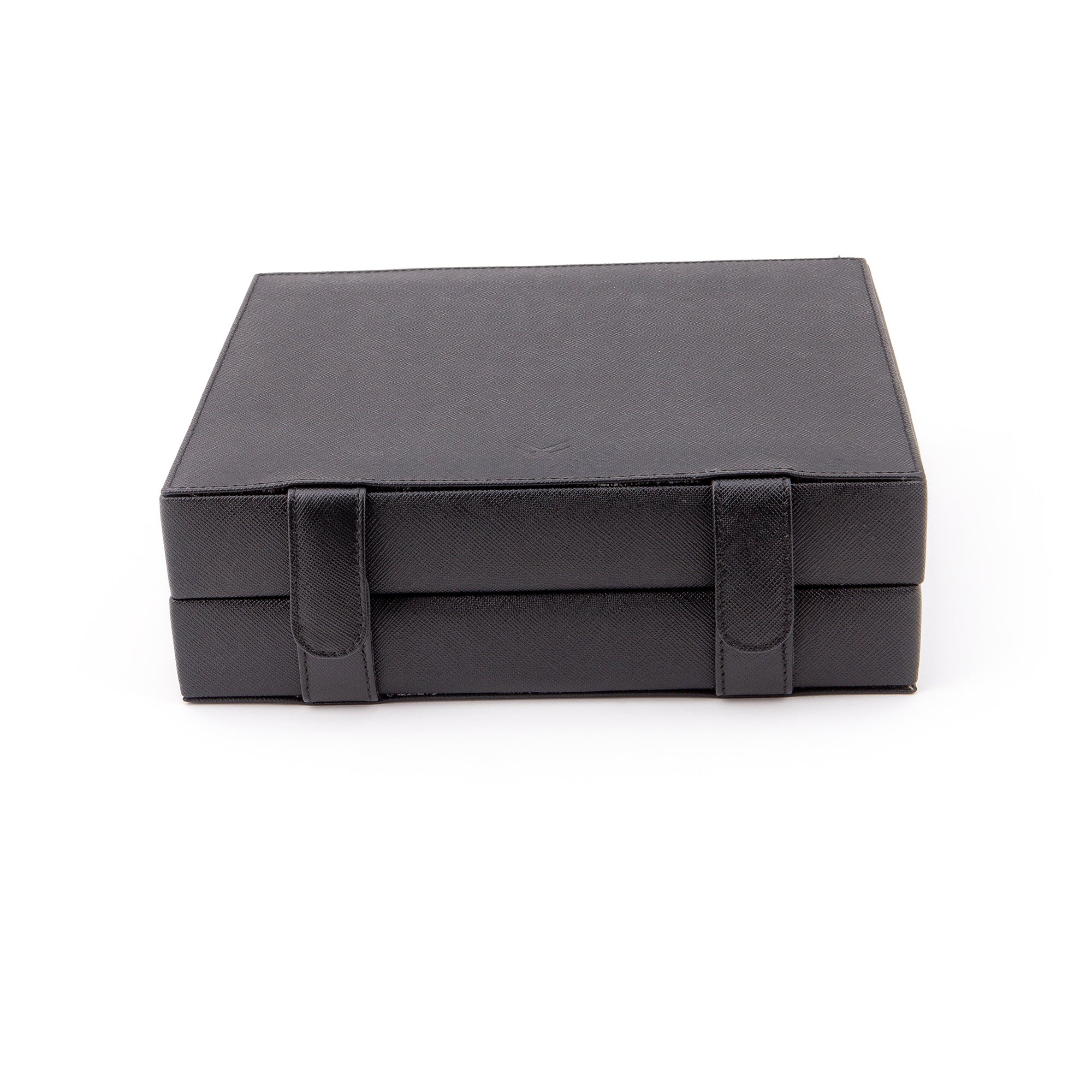 Leather Watch Box for 6 / Black - Burgundy