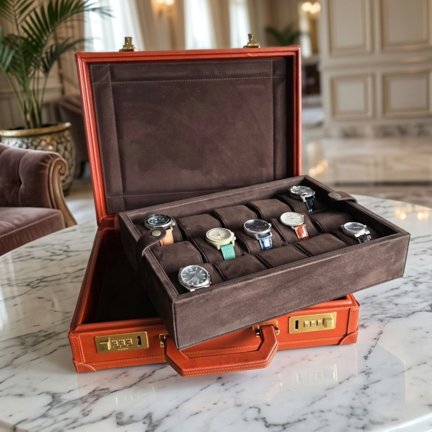 Bond Watch Box for 15 / Crimson