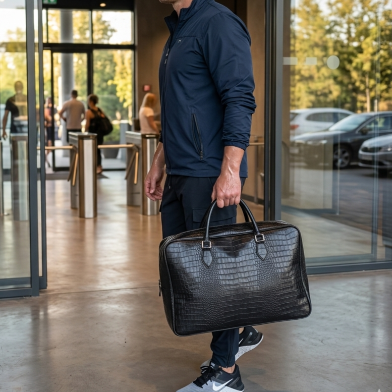 Leather Weekender - Black