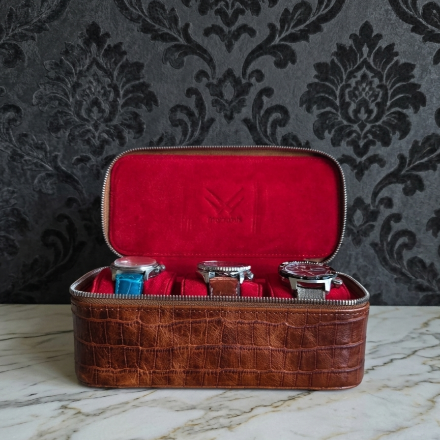 Anok Watch Travel Case for 3 / Tan