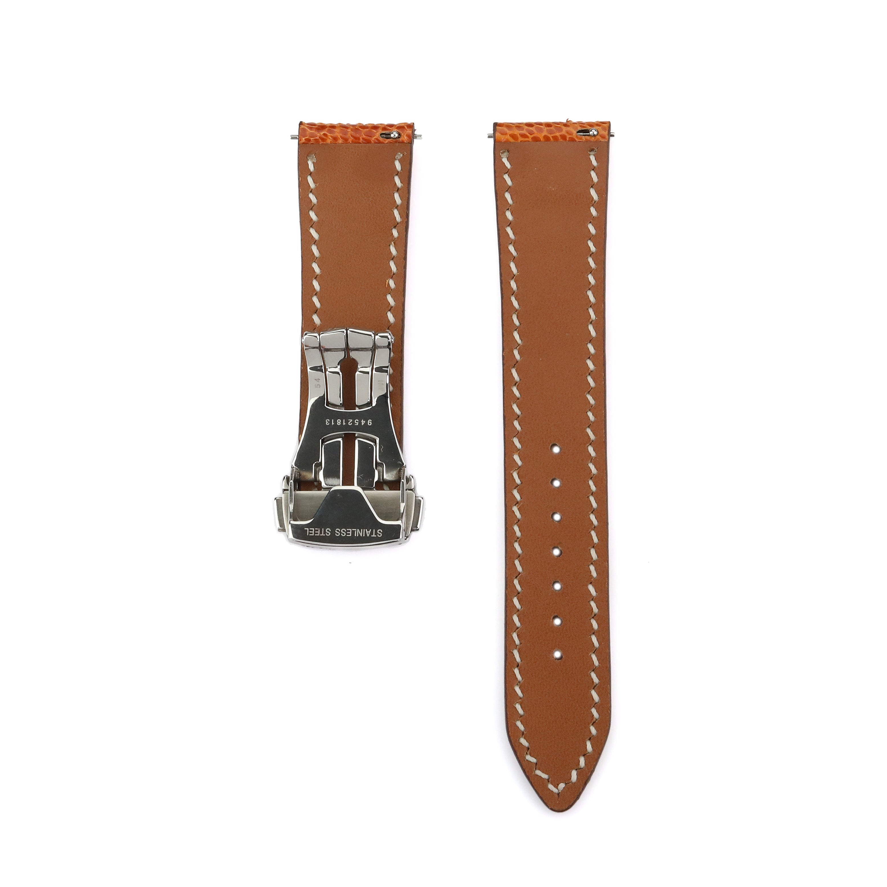 Spanish Style Ostrich Leather Strap - Tan
