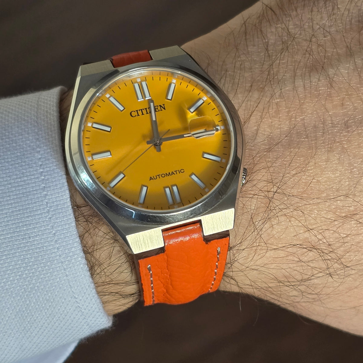 Tsuyosa Leather Strap - Orange
