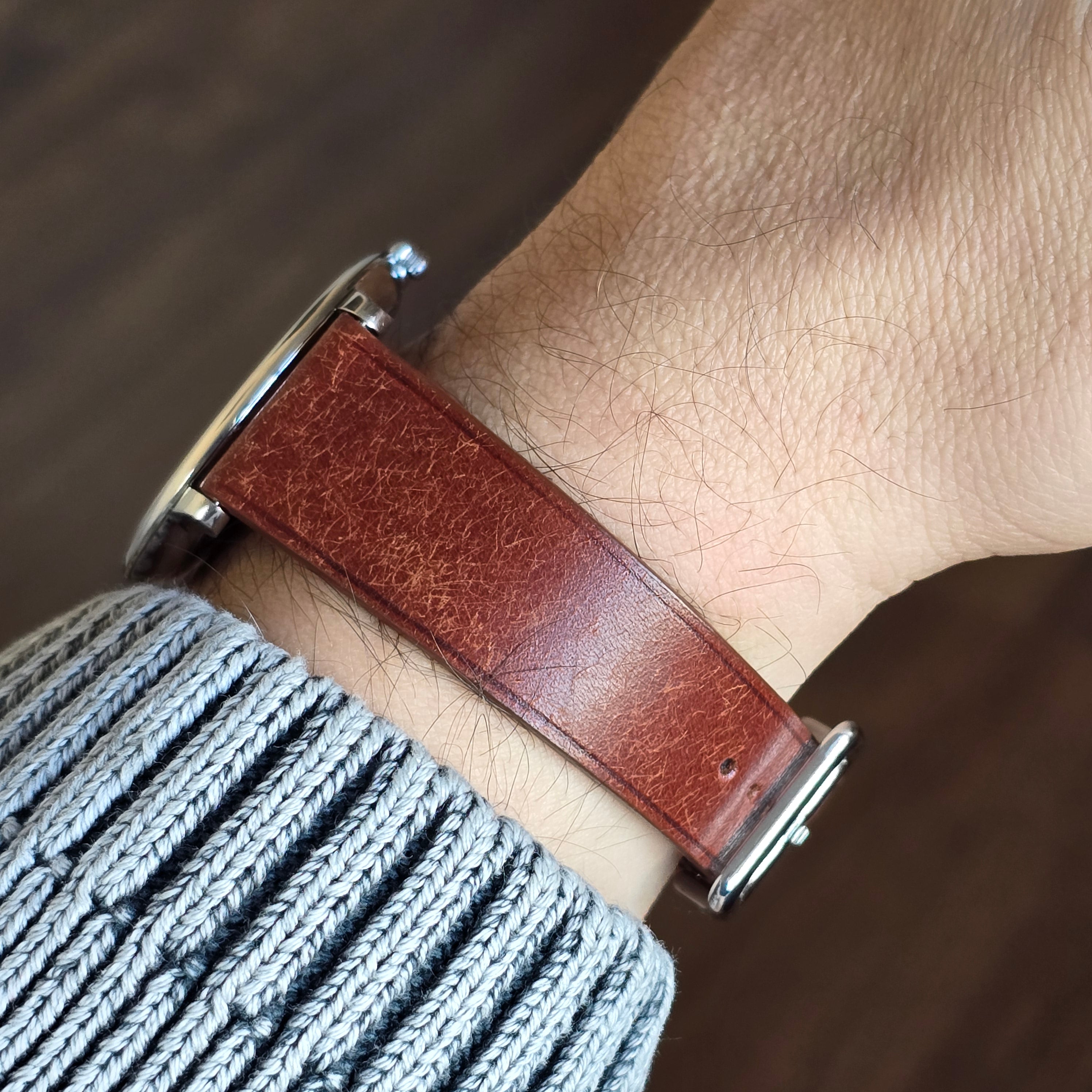 Pueblo Leather Strap - Brown Stitchless