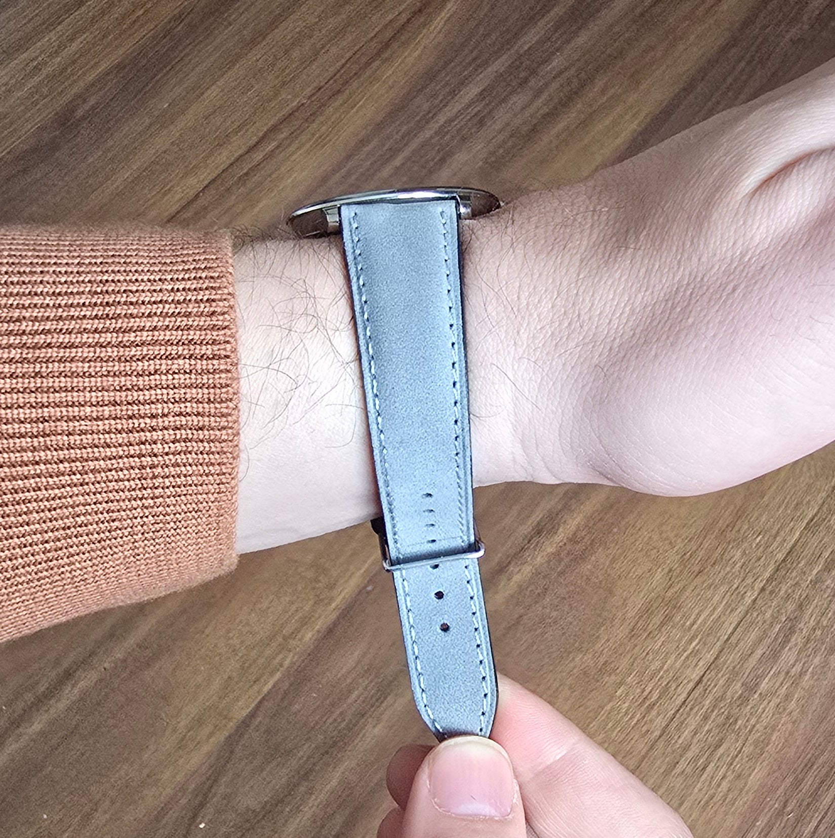Nubuck Leather Strap -Grey