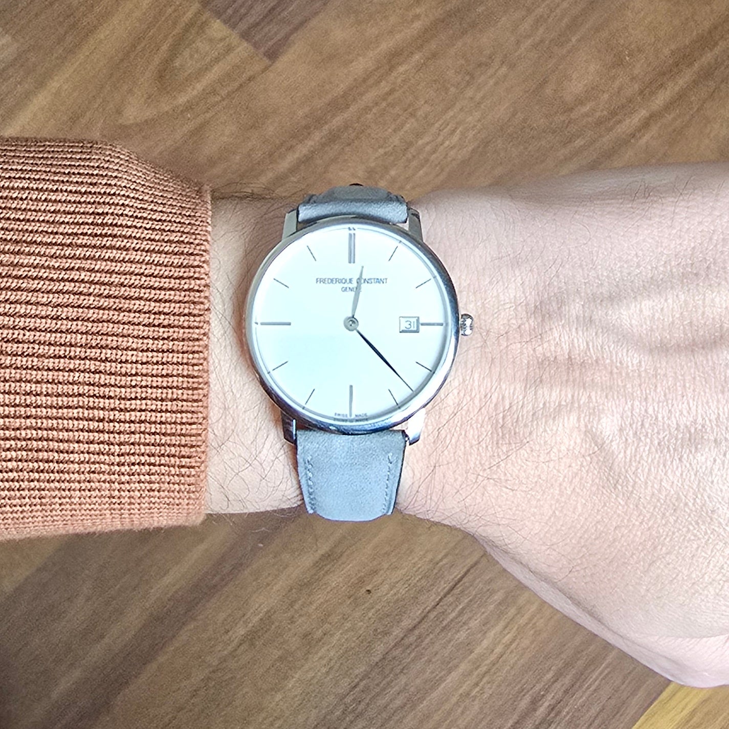 Nubuck Leather Strap -Grey