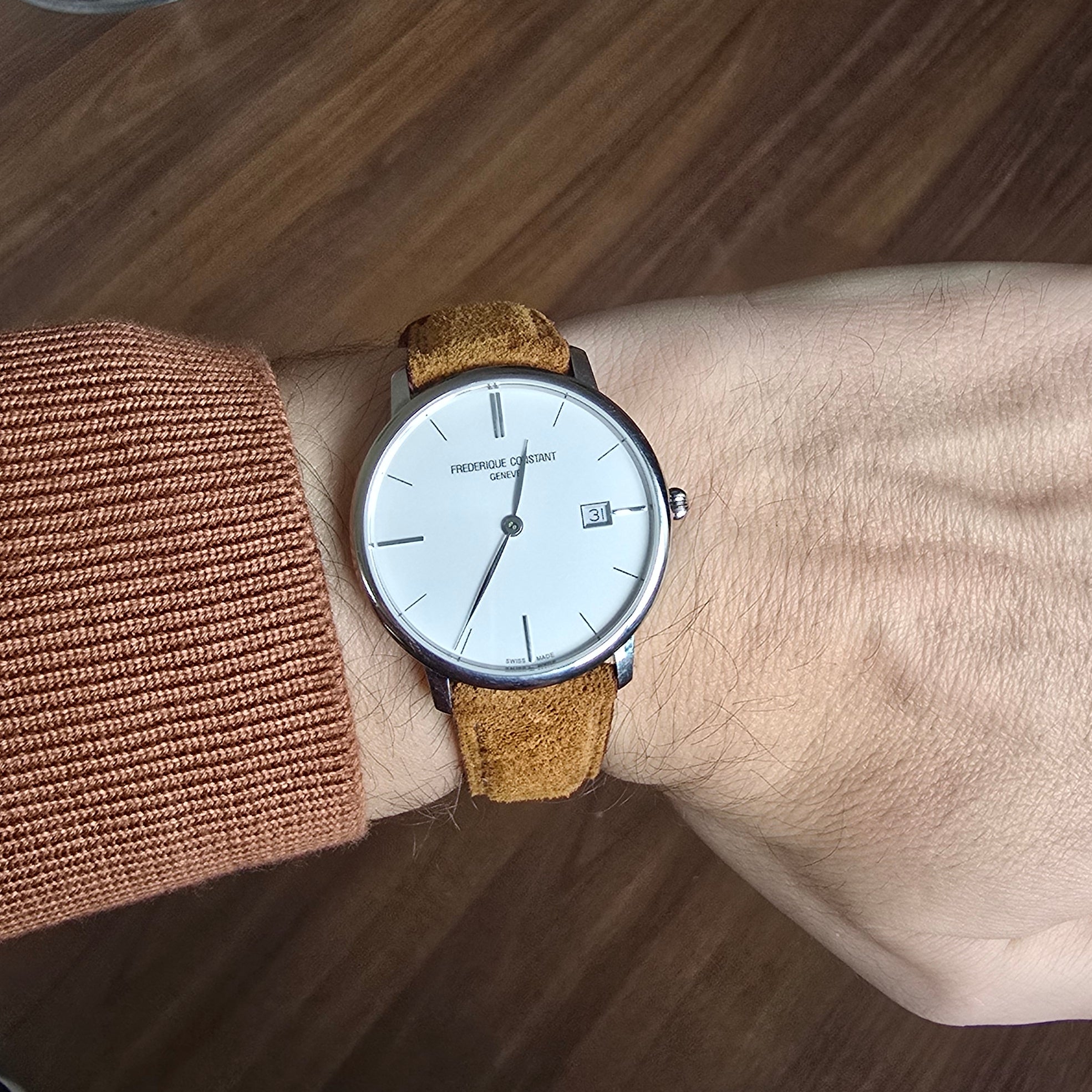 Suede Leather Strap - Tan