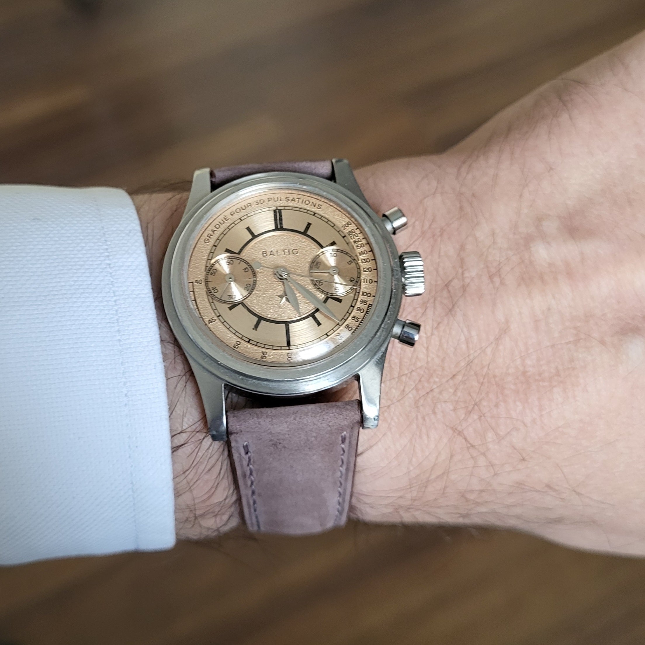 Nubuck Leather Strap - Rose
