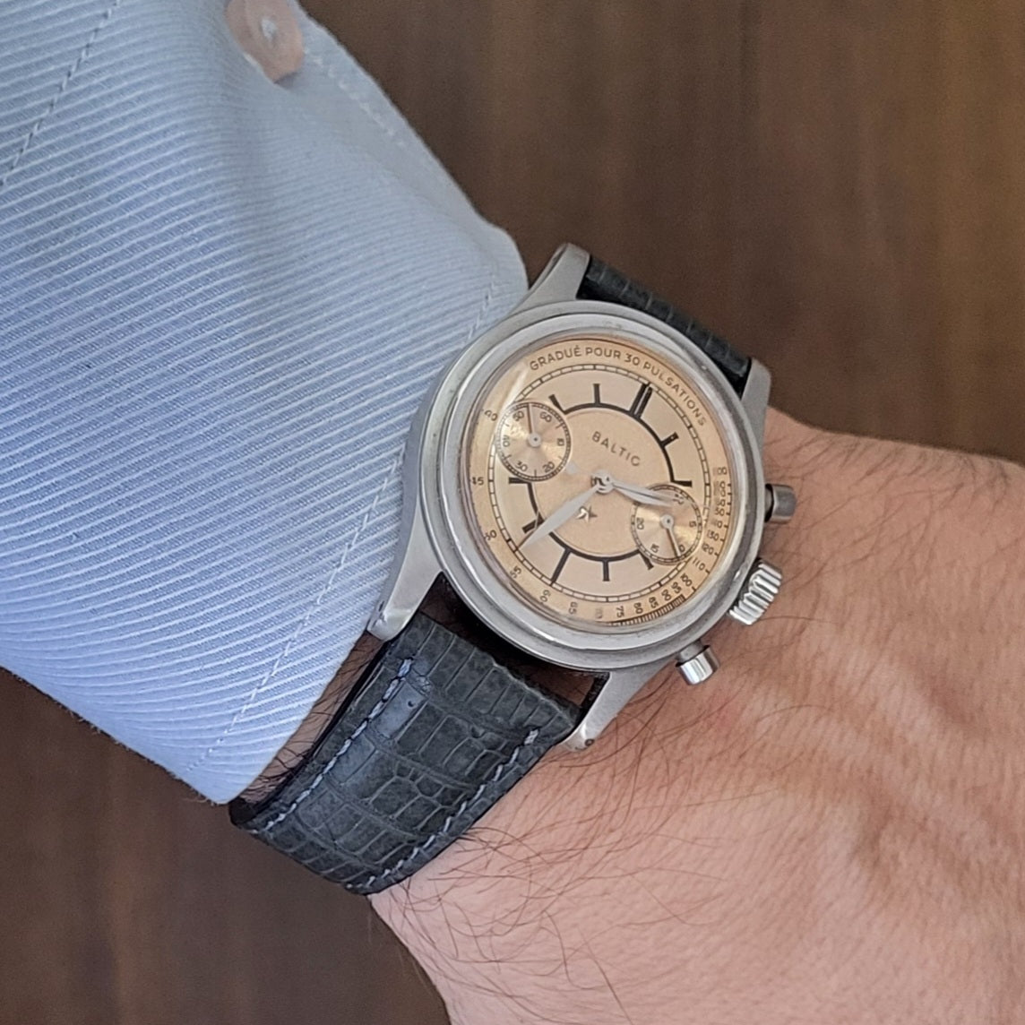 Lizard Leather Watch Strap - Grey