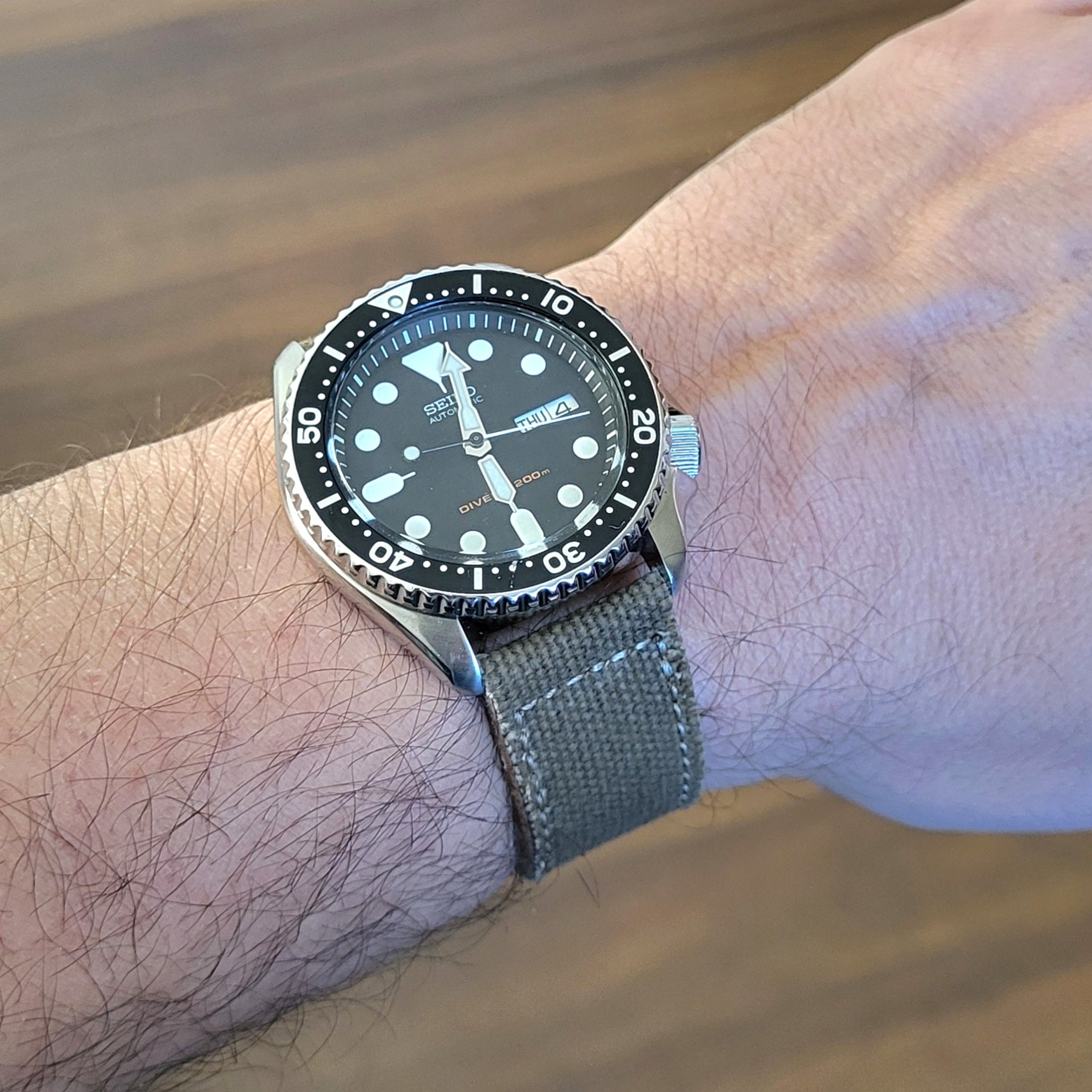 Canvas Watch Strap - Green