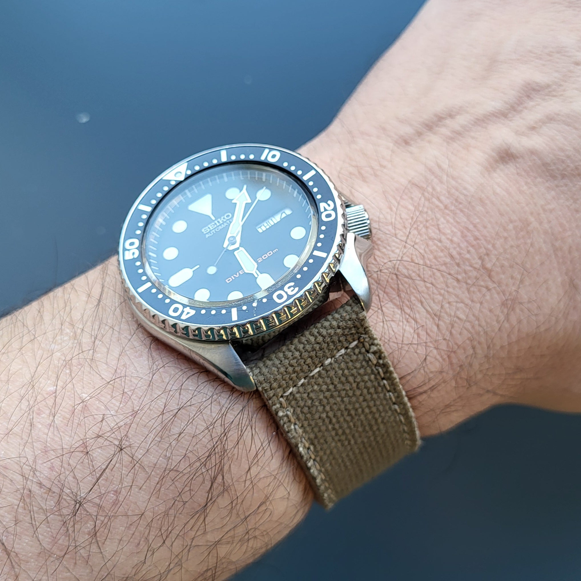 Canvas Watch Strap - Green