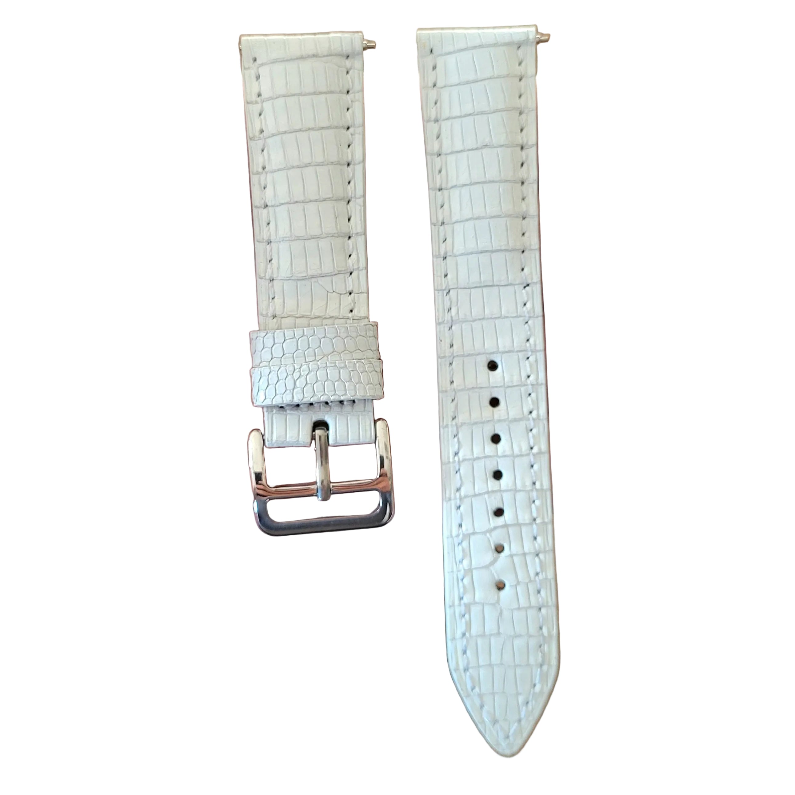 Lizard Leather Watch Strap - Beige