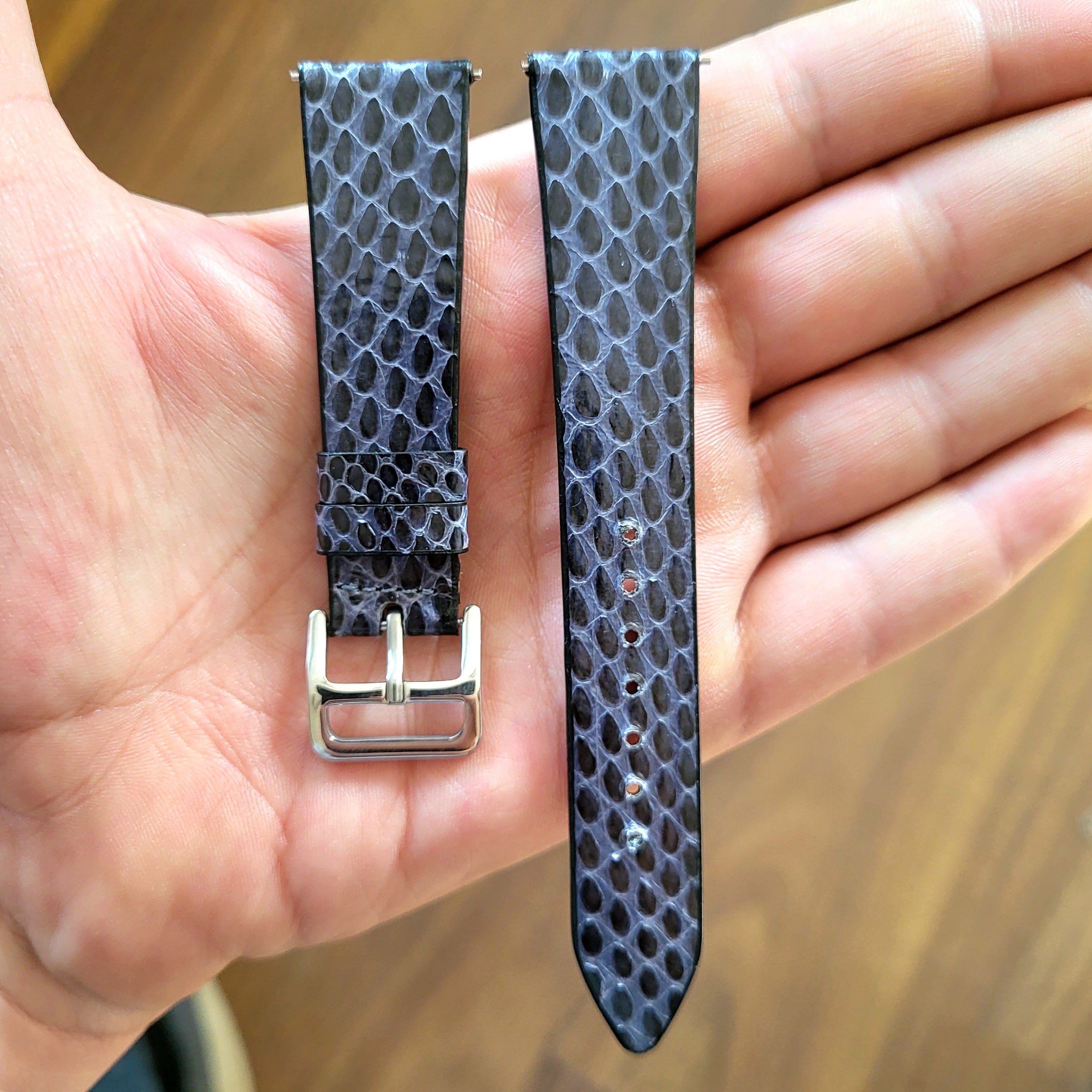 Snake Leather Watch Strap -