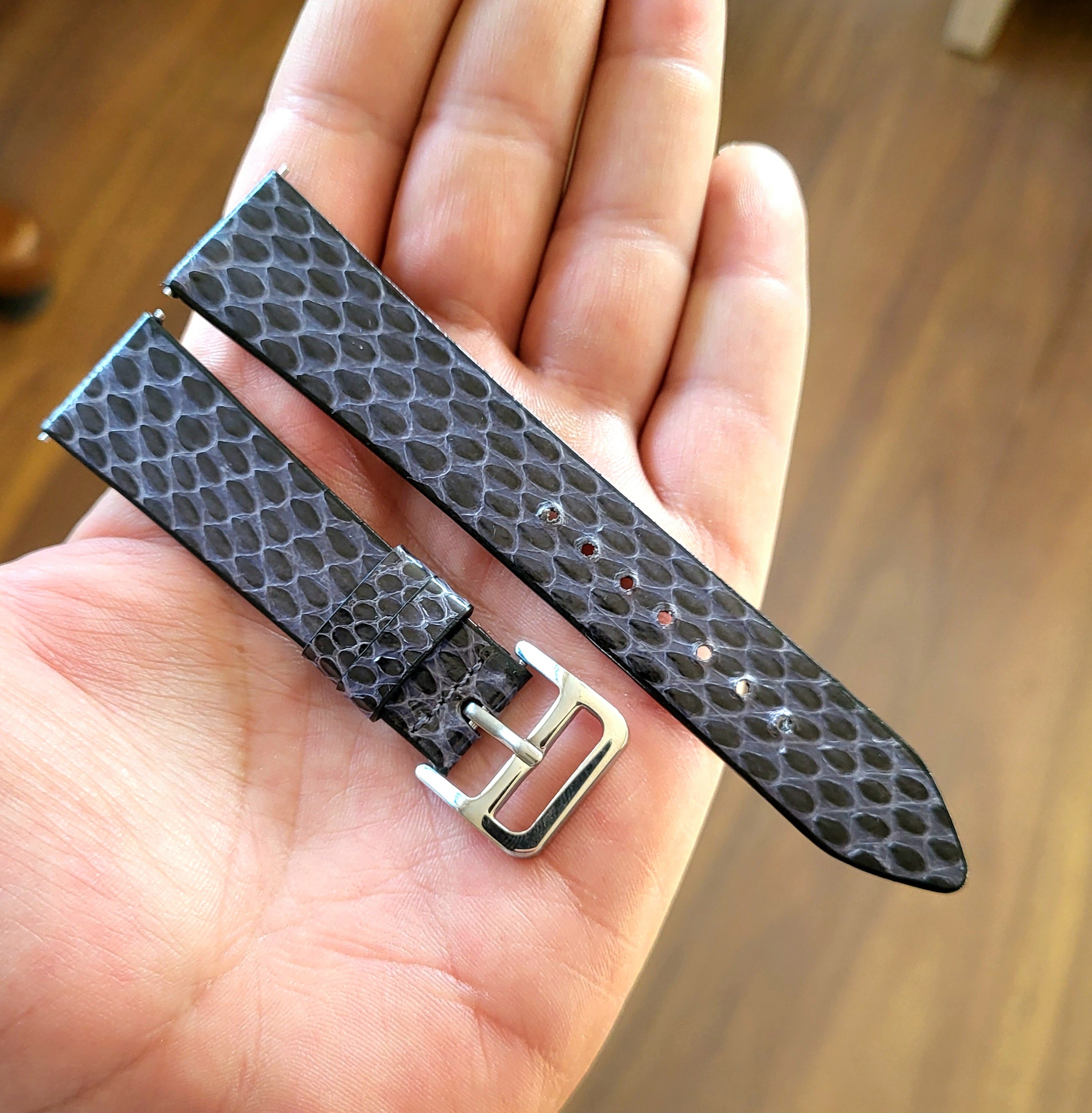 Snake Leather Watch Strap -