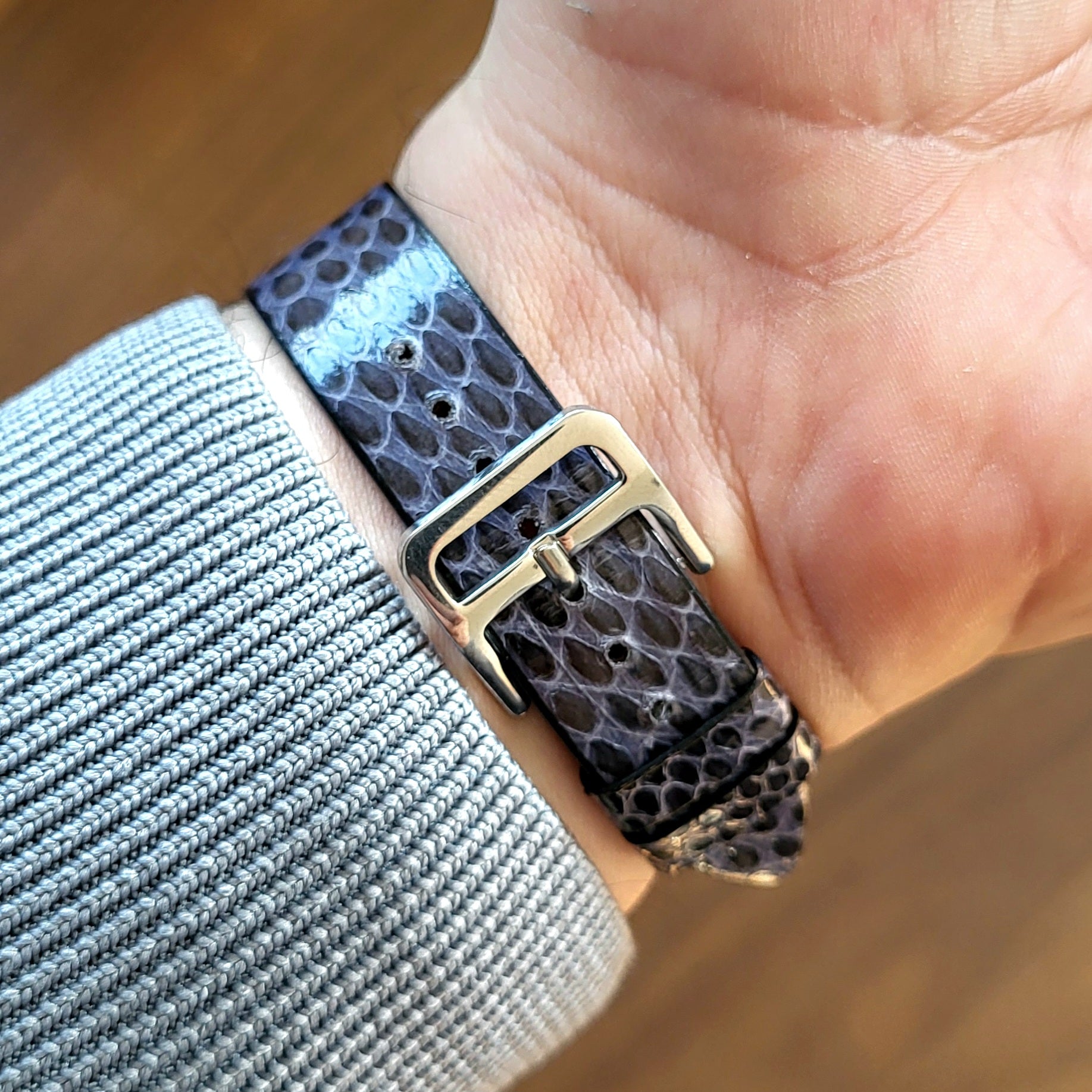 Snake Leather Watch Strap -