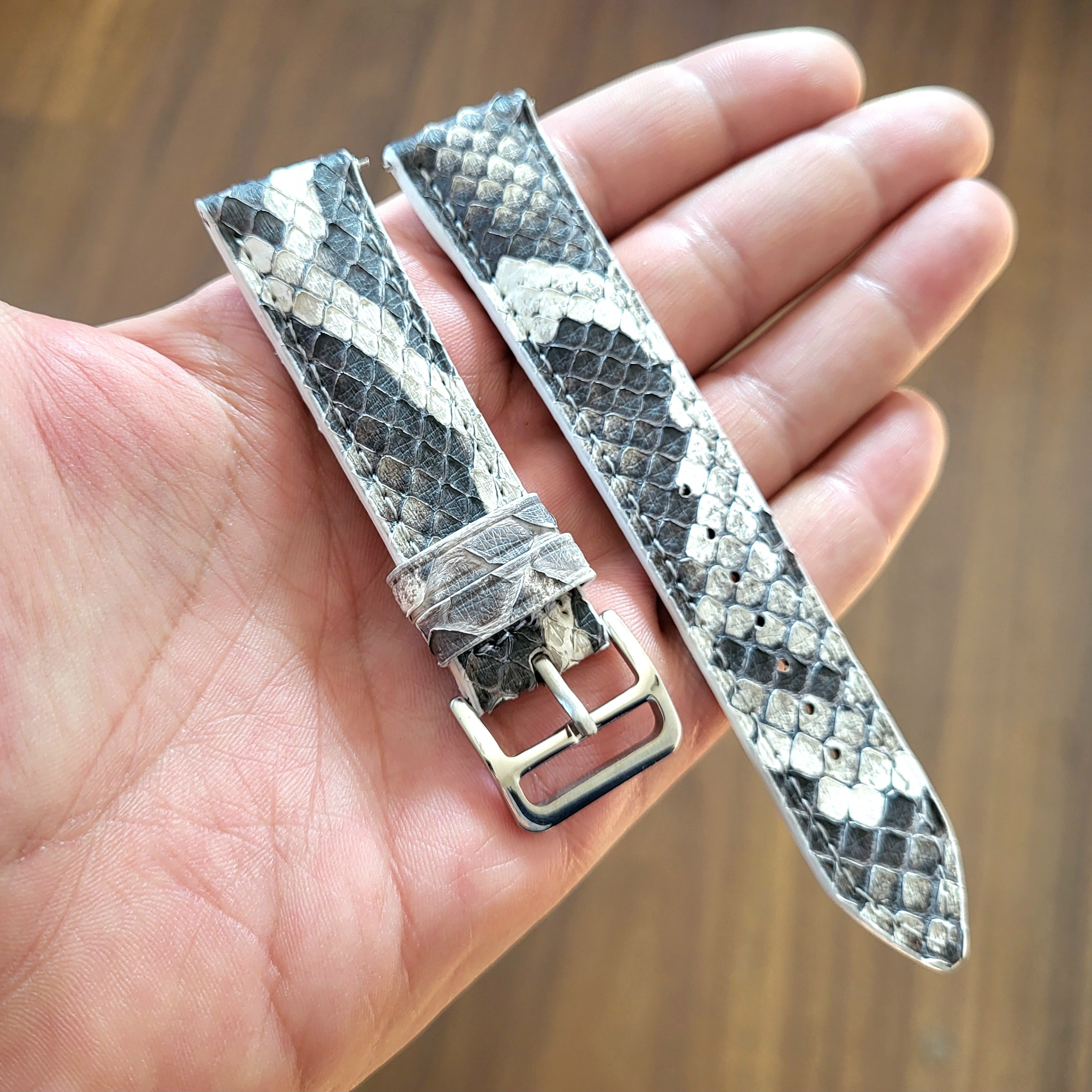 Snake Leather Watch Strap