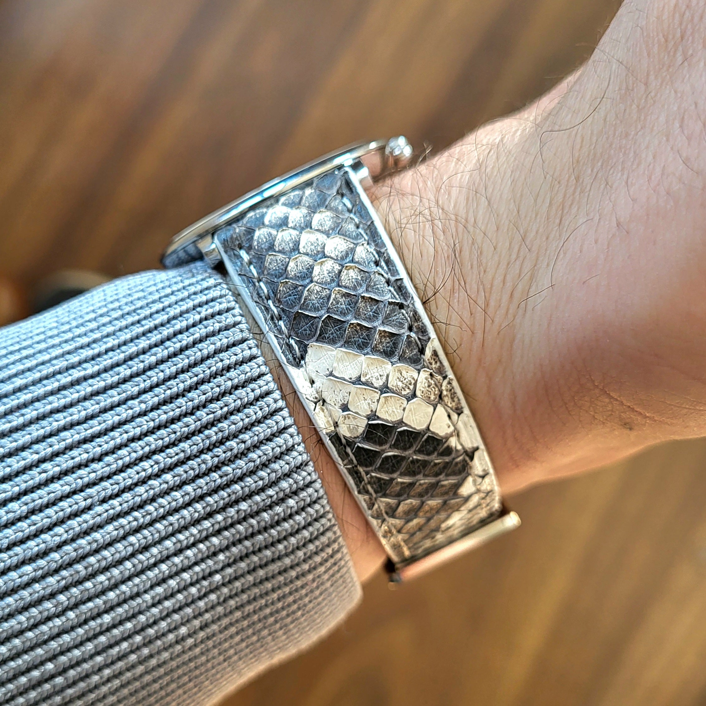 Snake Leather Watch Strap