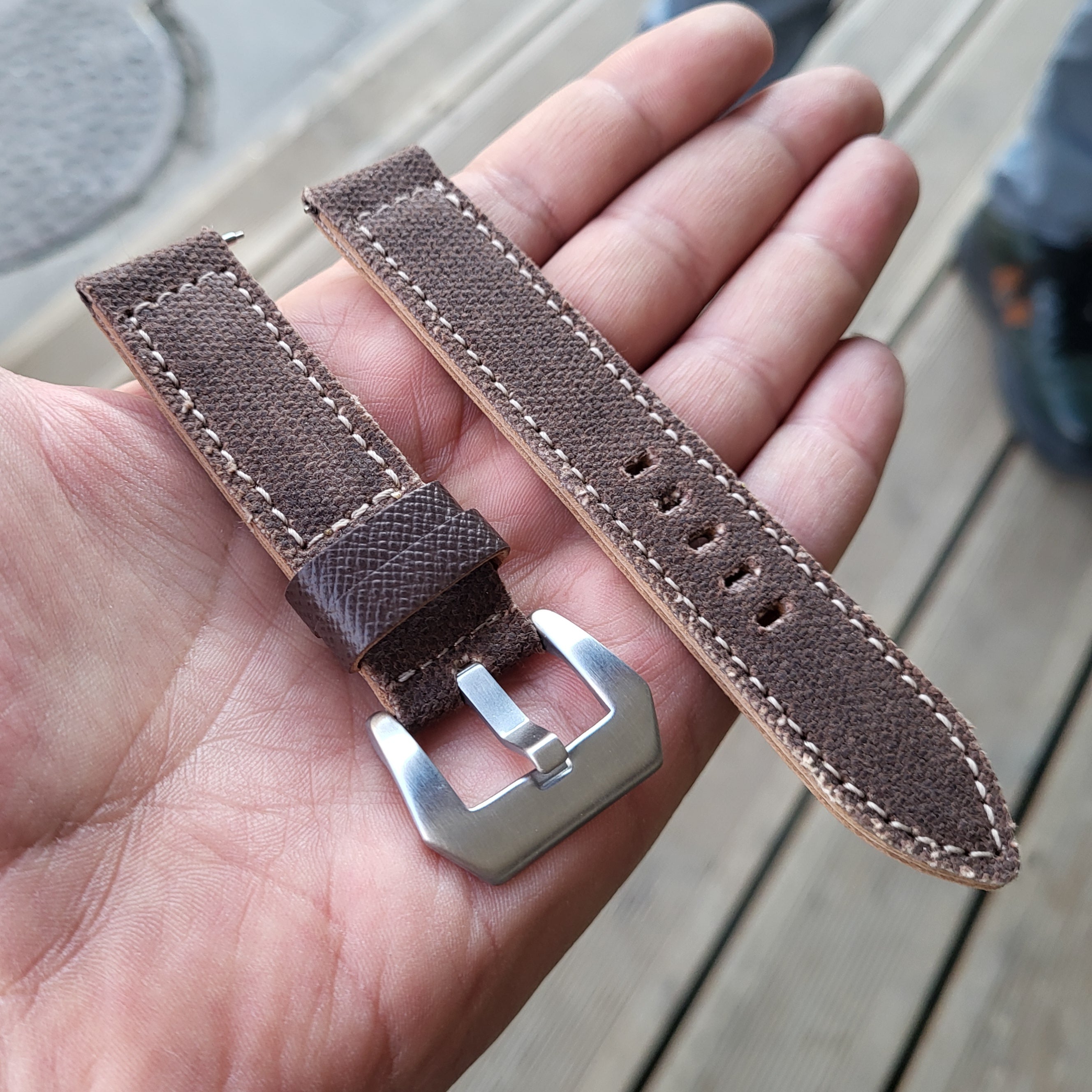 Canvas Watch Strap - Brown