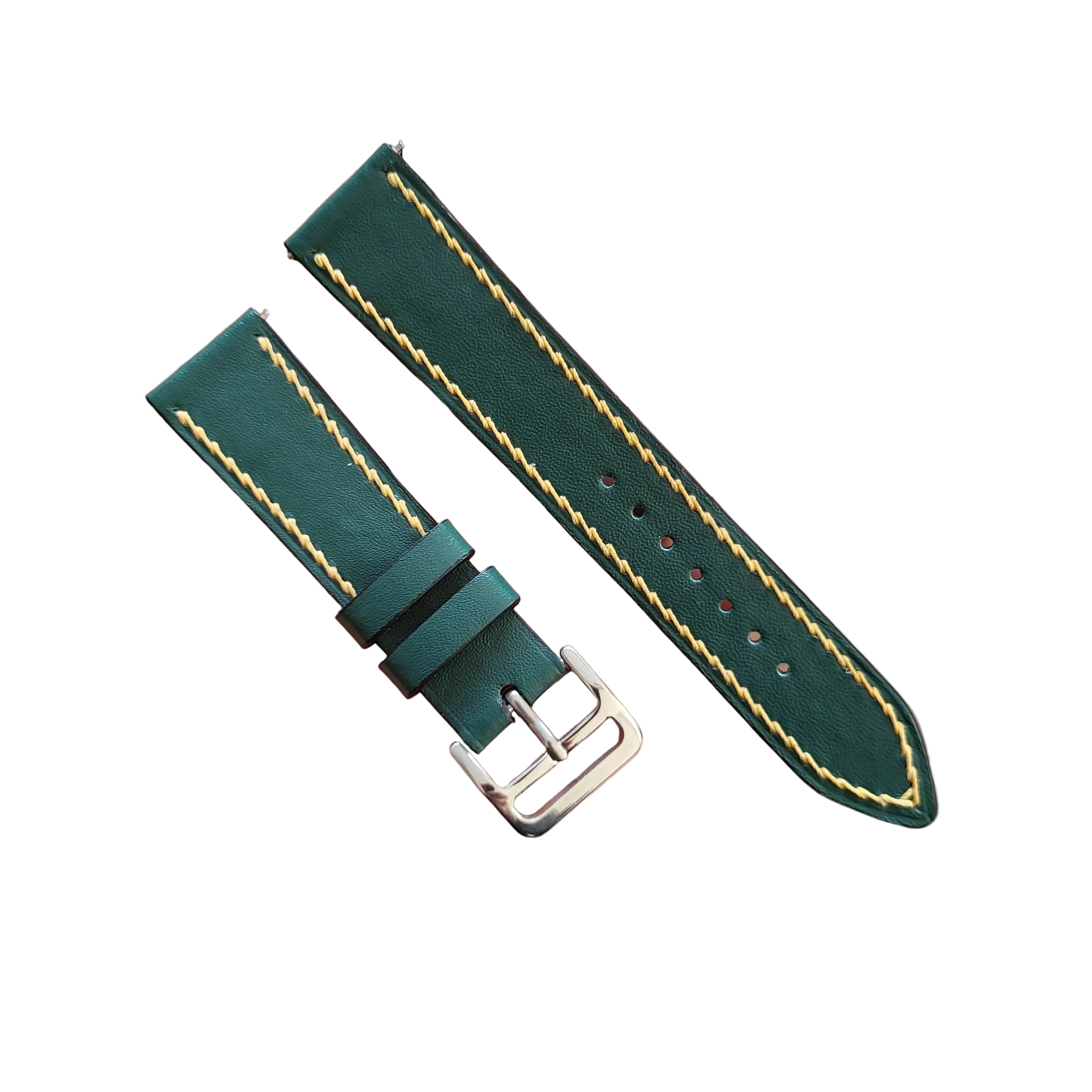 Spanish Style Leather Strap - Green