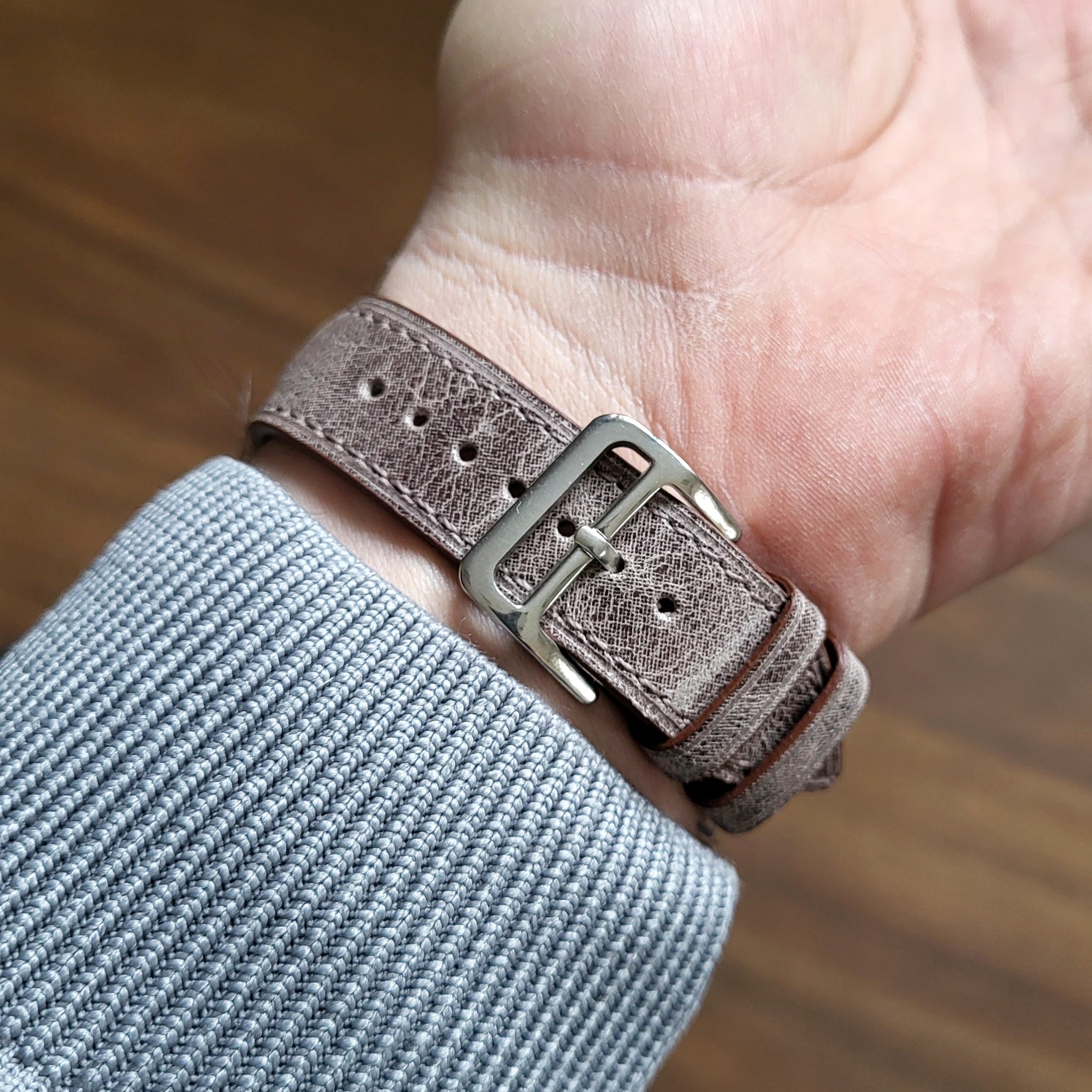 Distressed Leather Watch Strap