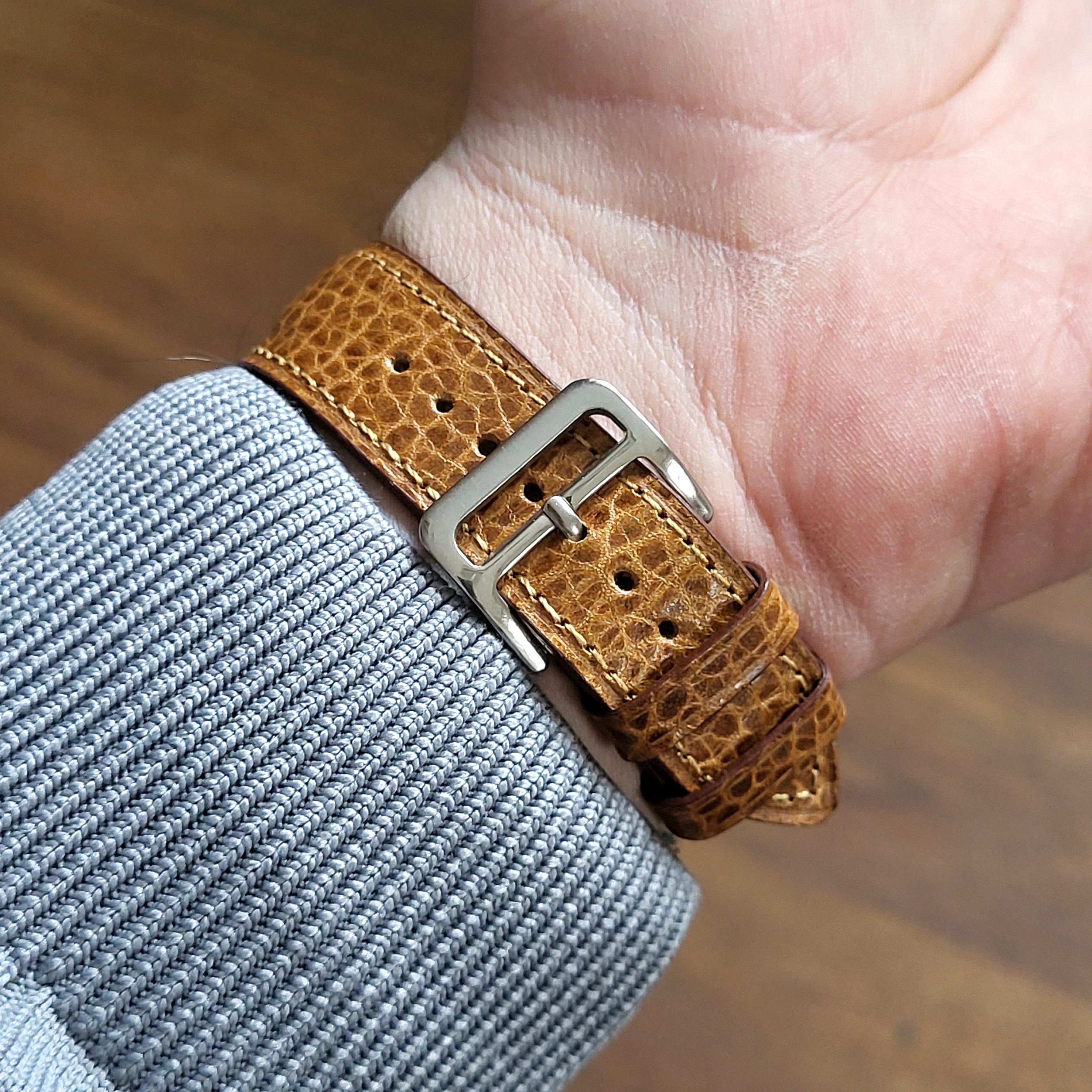 Distressed Leather Watch Strap