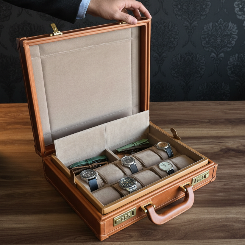 Bond Watch Case for 10 / Tan - Brown