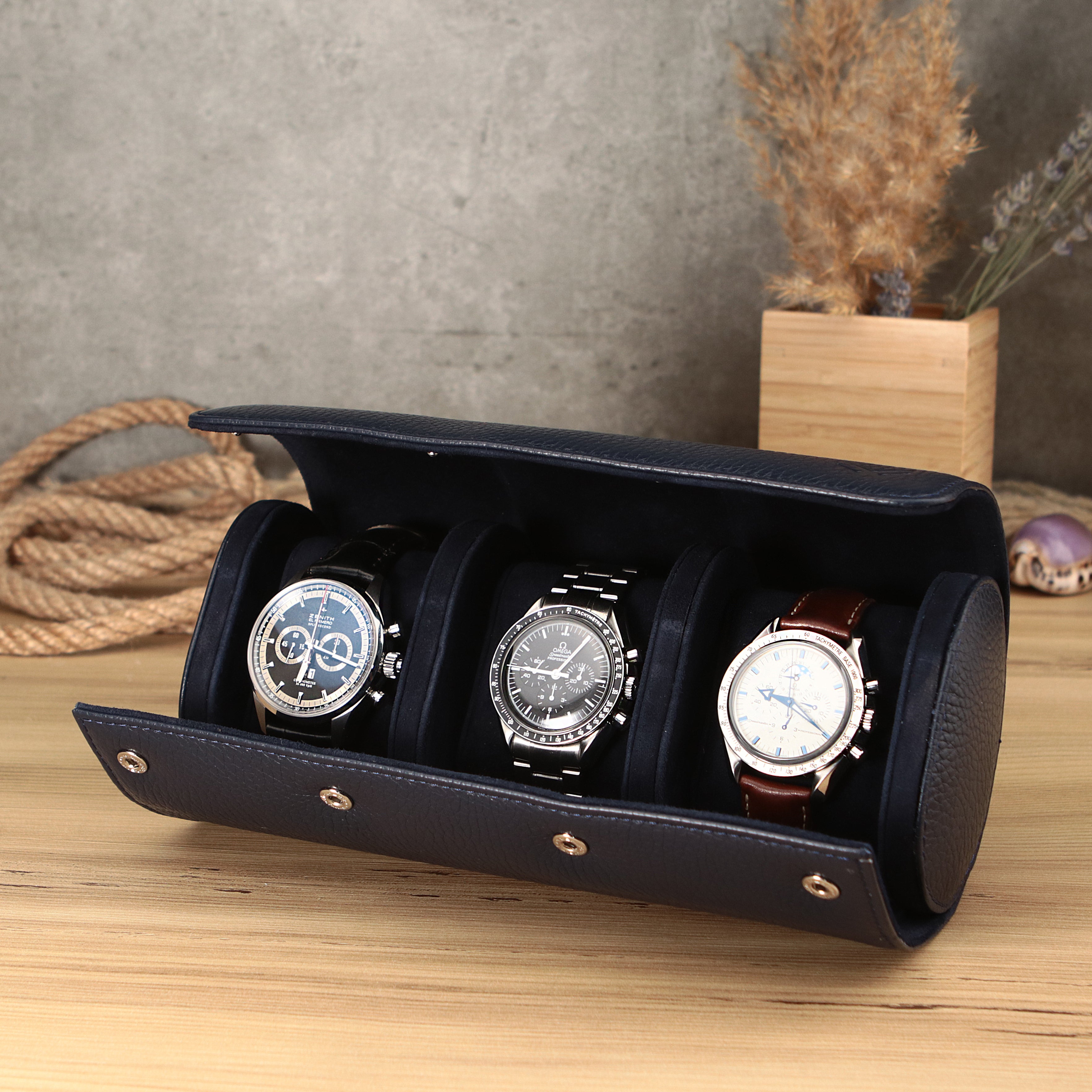 Leather Watch Box for 15 / Green