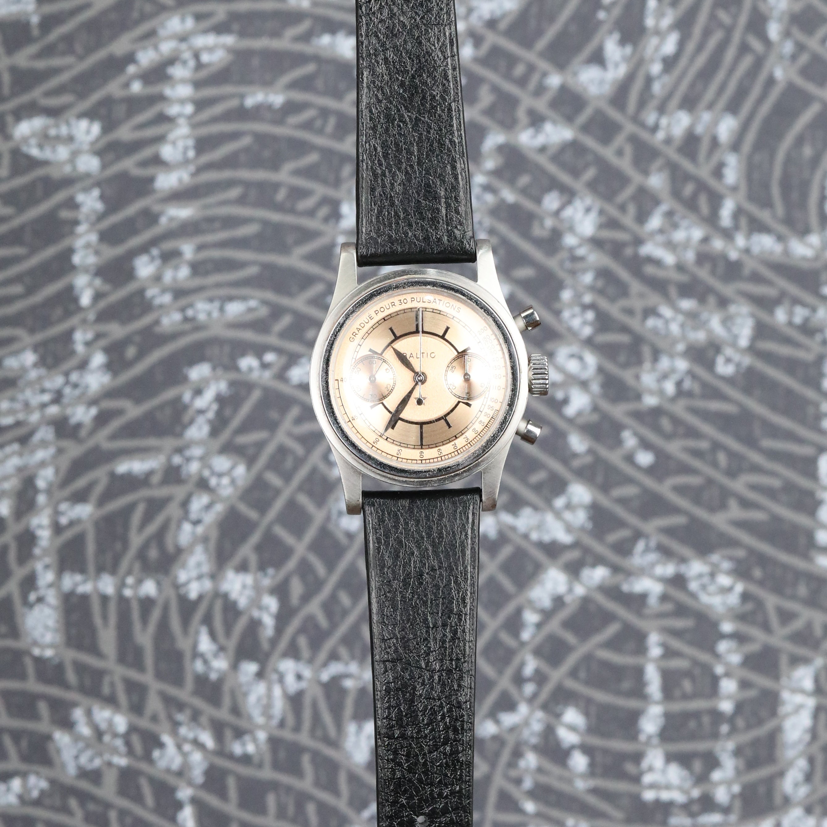 Pueblo Leather Watch Strap - Black Slim Stitchless