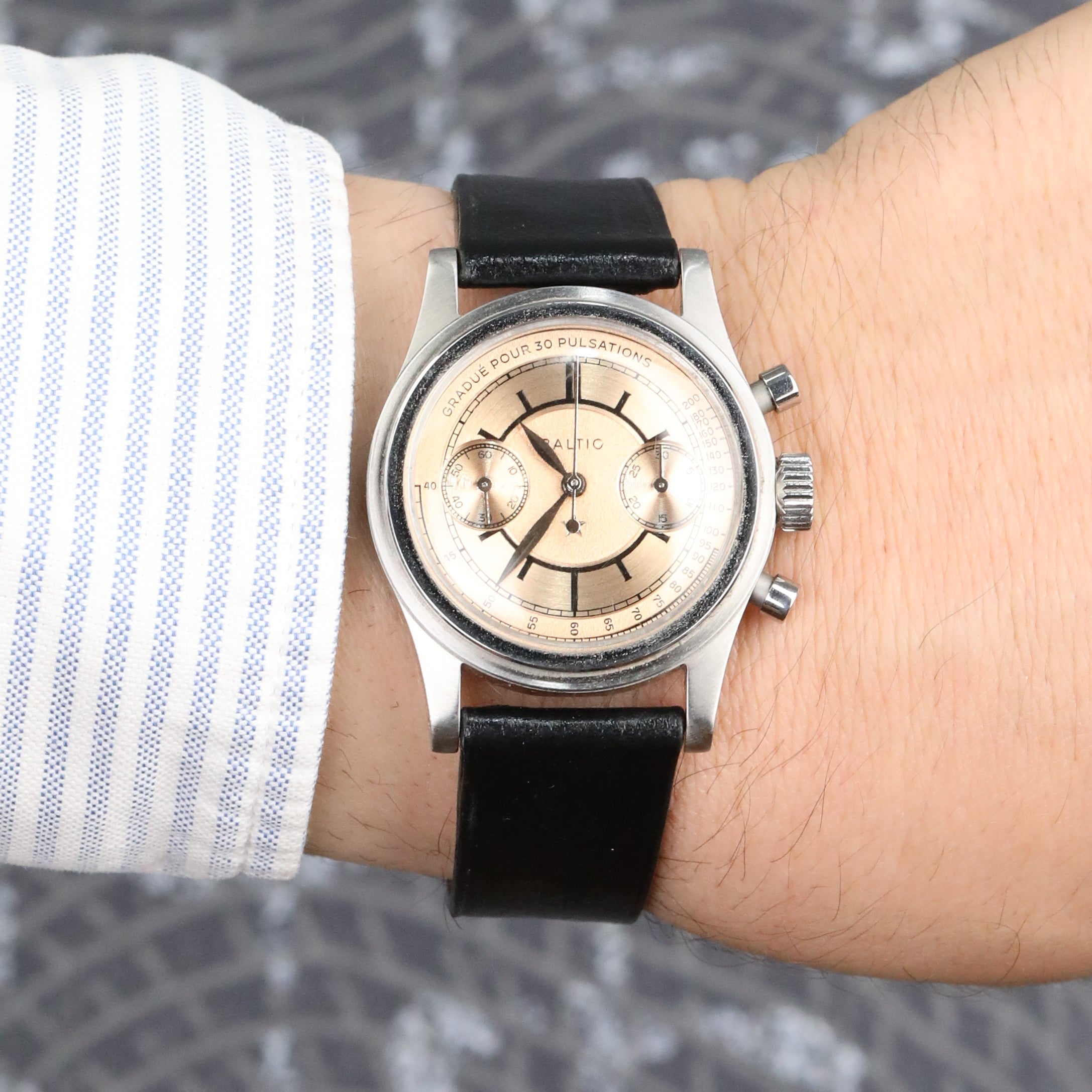 Pueblo Leather Watch Strap - Black Slim Stitchless