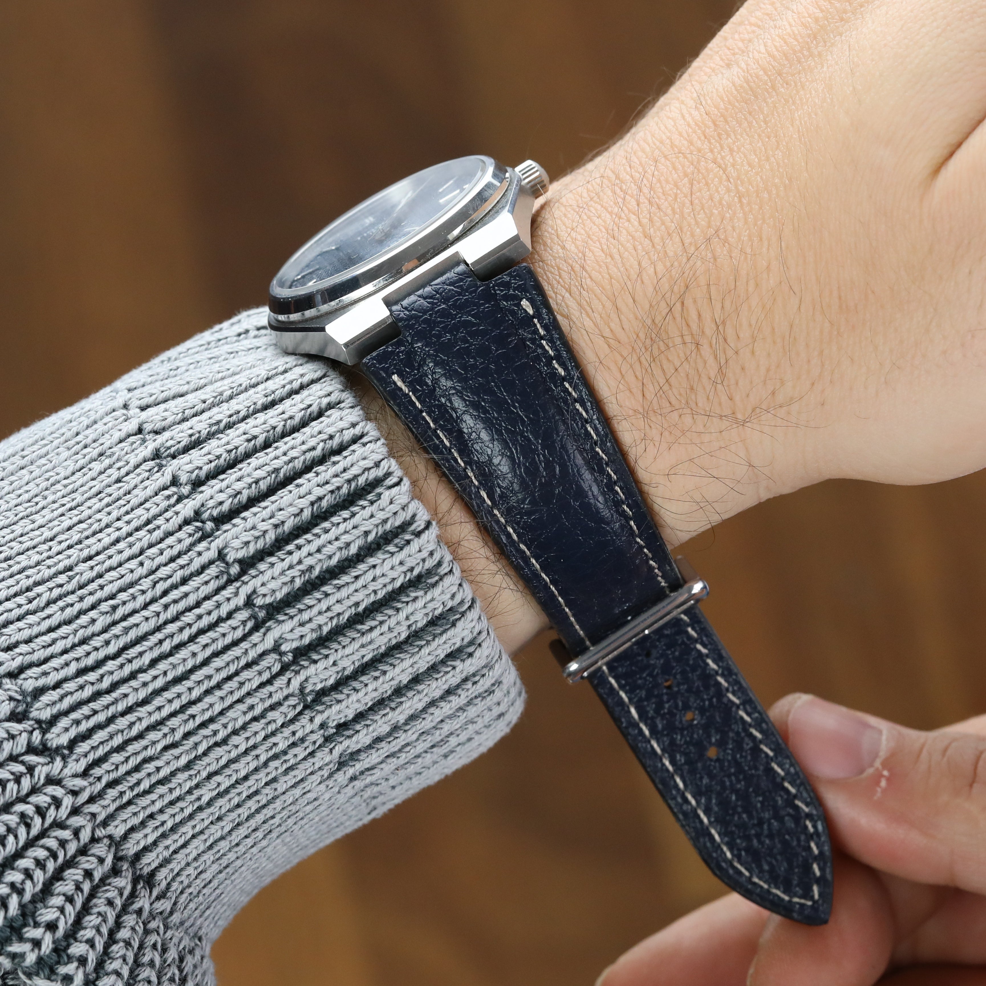 Prx Leather Strap - D. Blue