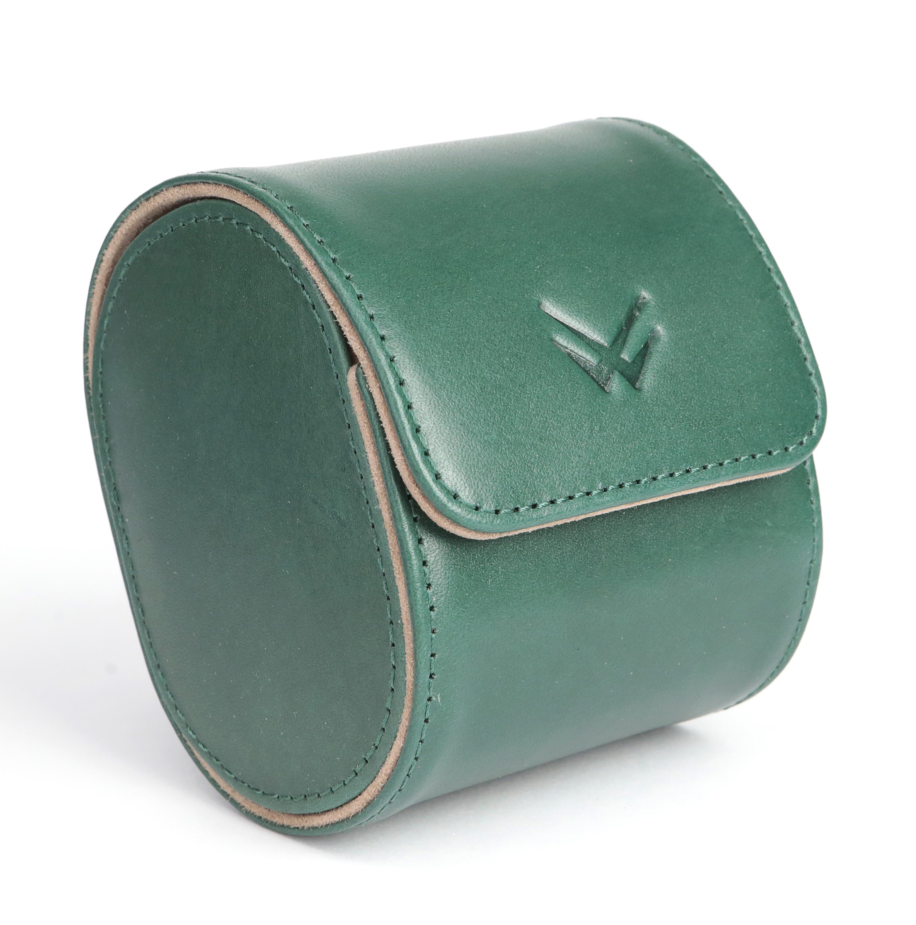 Toro Leather Watch Roll for 1 - Green