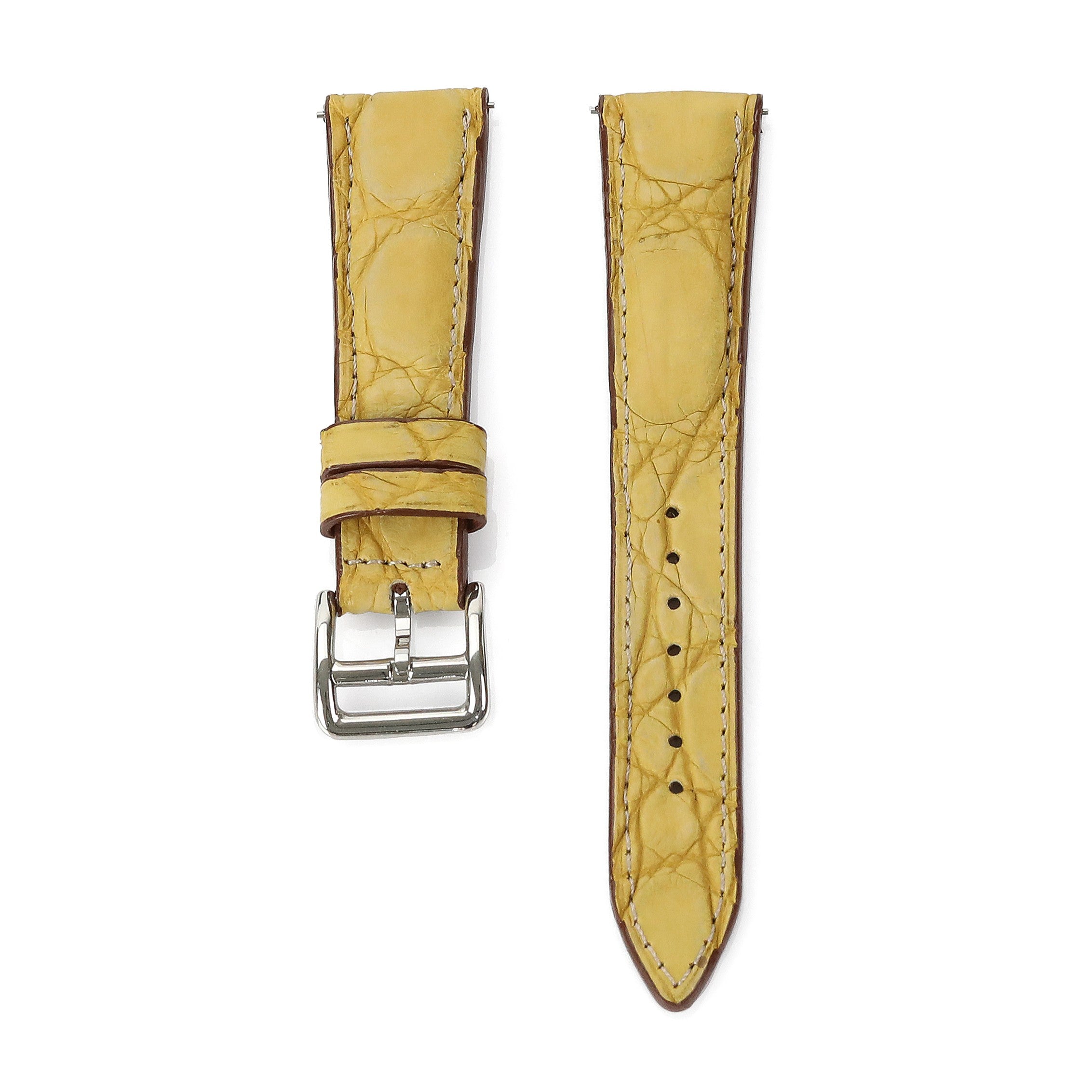 Genuine Croc. Leather Watch Strap