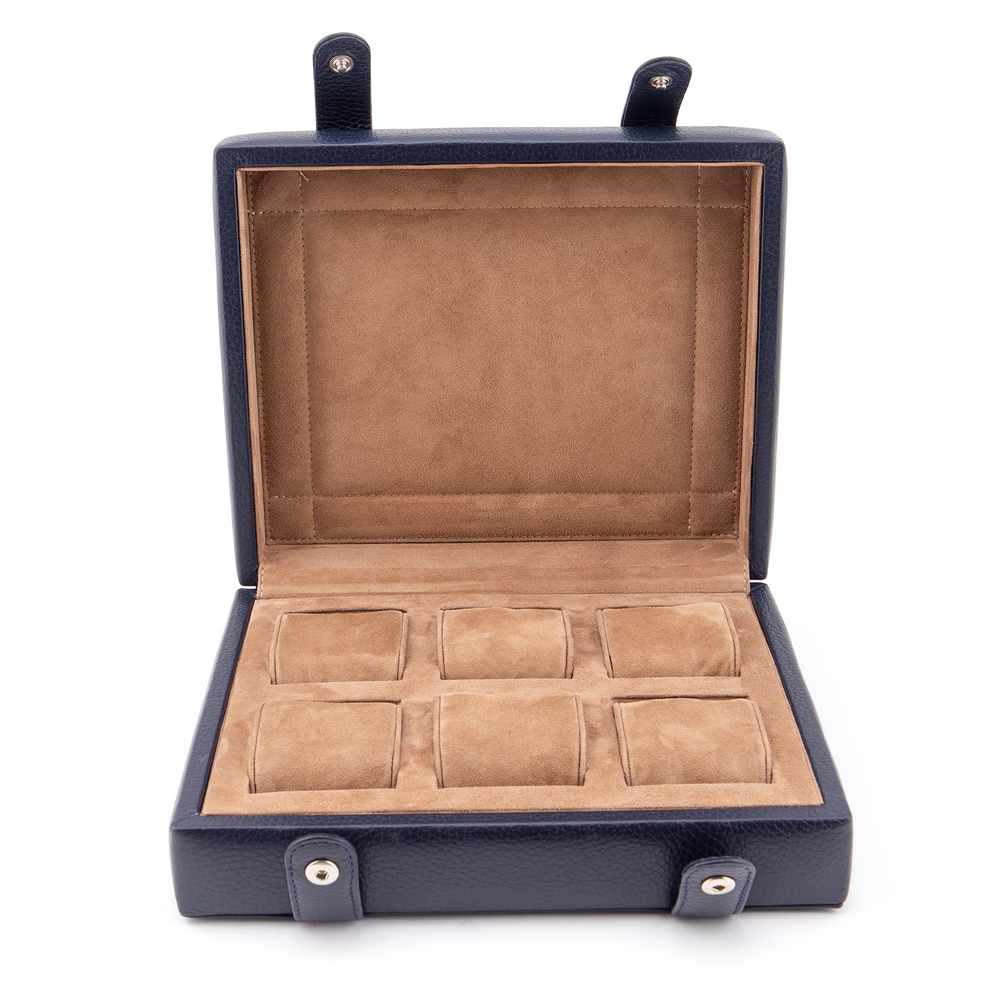 Arca Temporis Leather Watch Box for 6 / D. Blue -Mocha