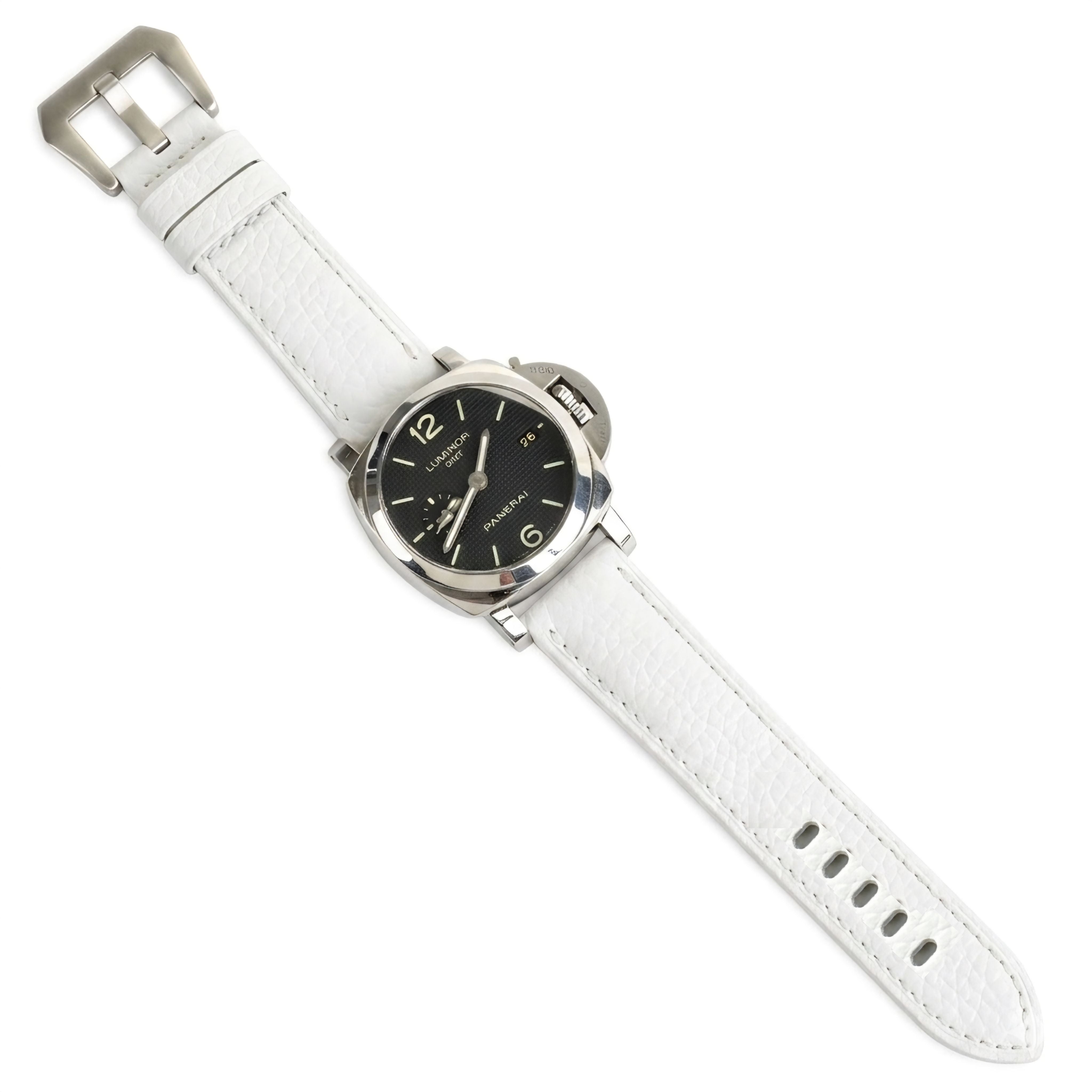 Florentine Series Suede Leather Strap / White