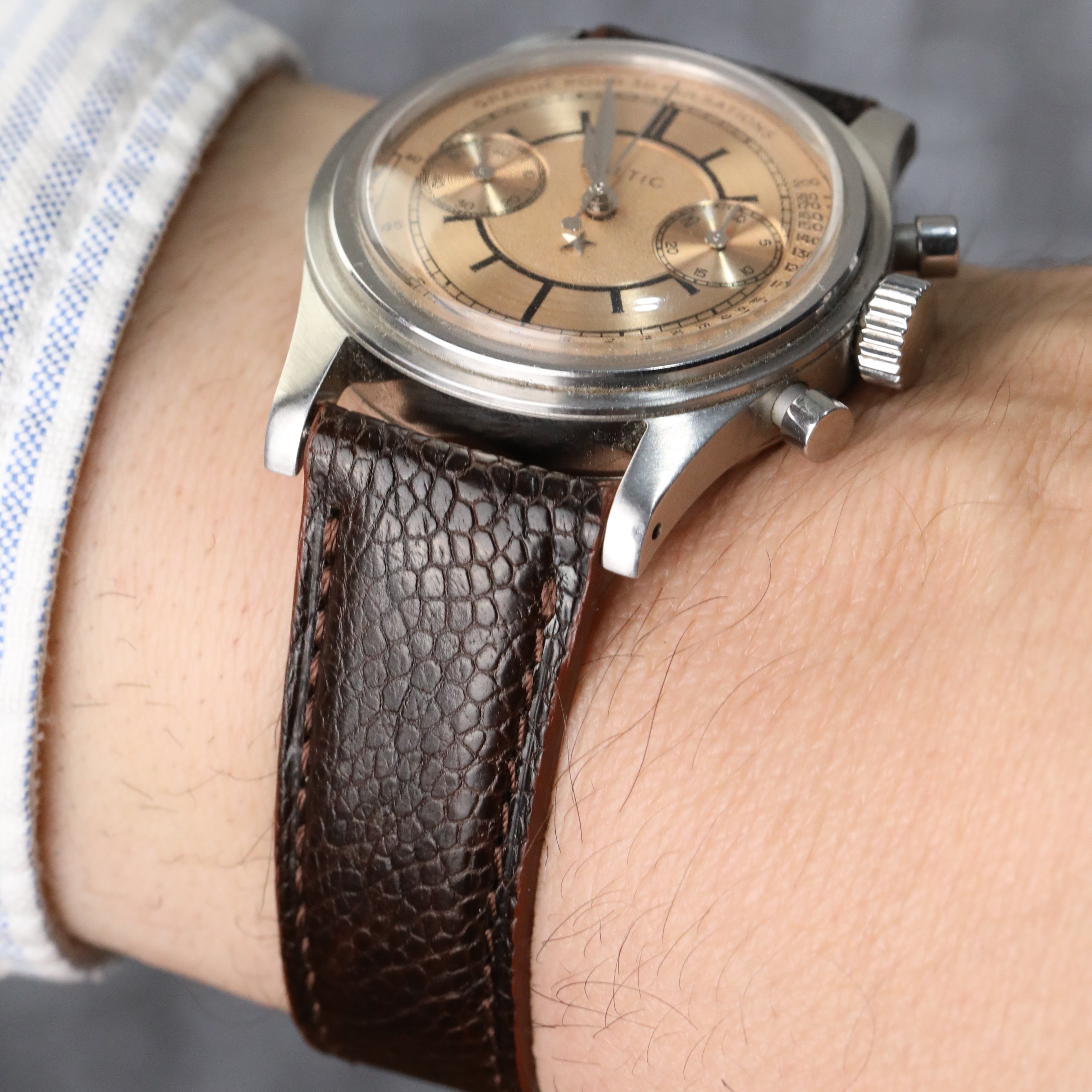 Ostrich Leather Strap - Brown