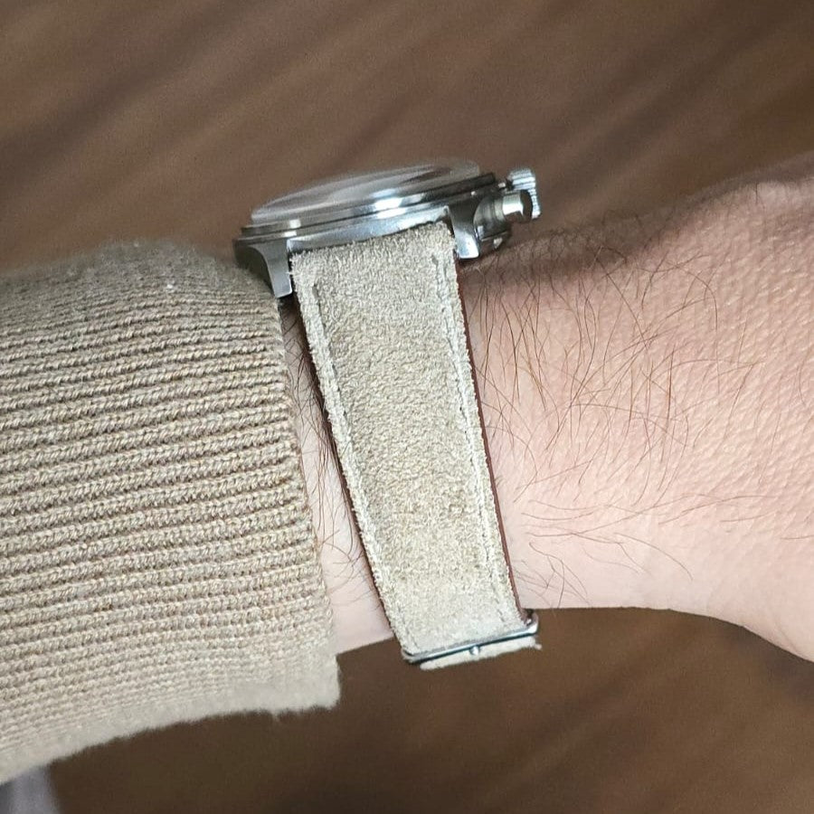 Suede Leather Strap - Beige