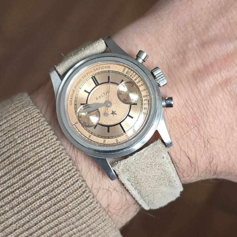 Suede Leather Strap - Beige