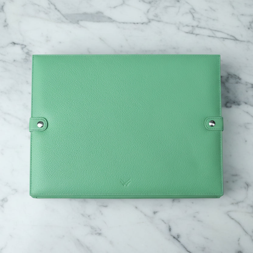 Garde-Temps Leather Watch Box for 15 / Green