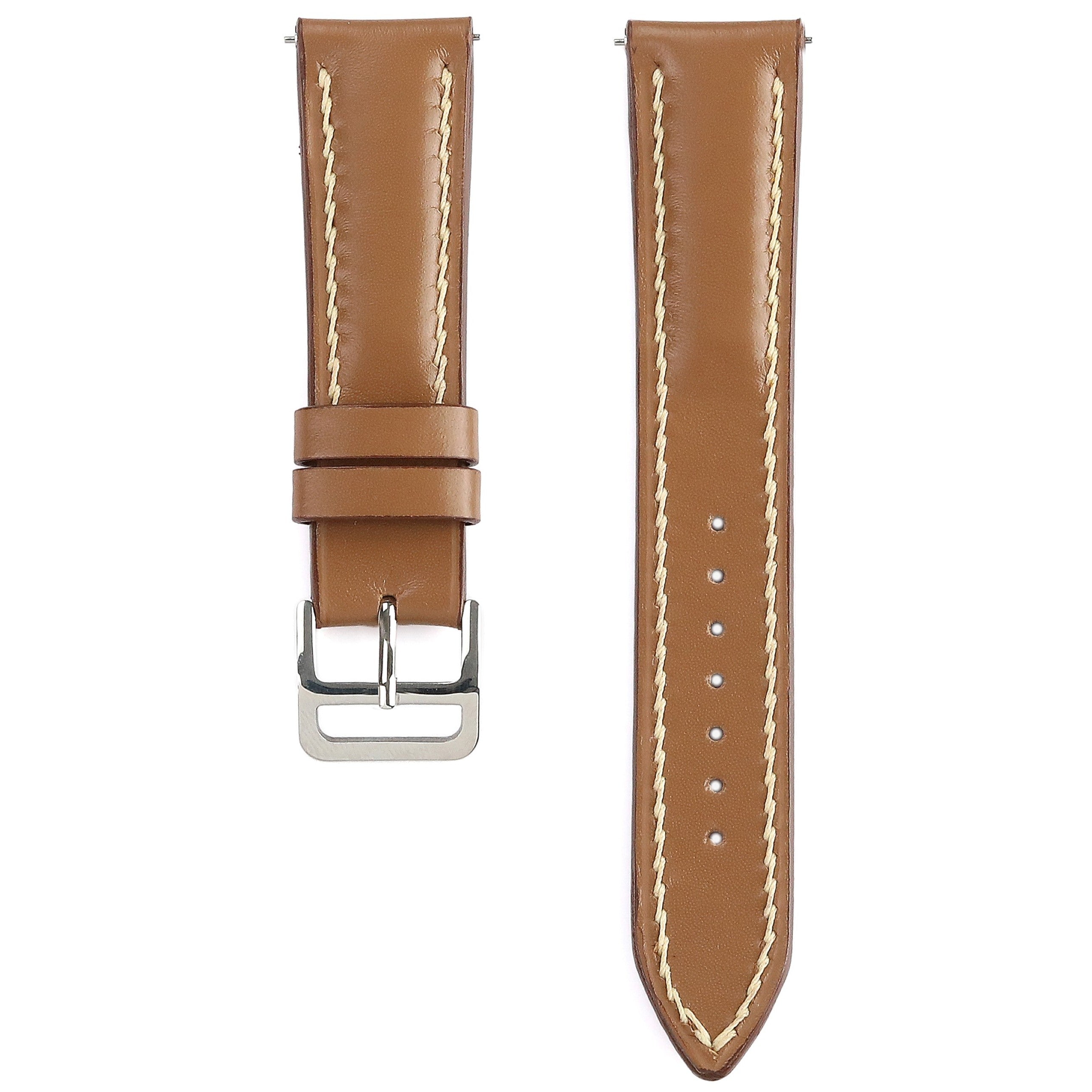 Spanish Style Leather Strap - Taupe