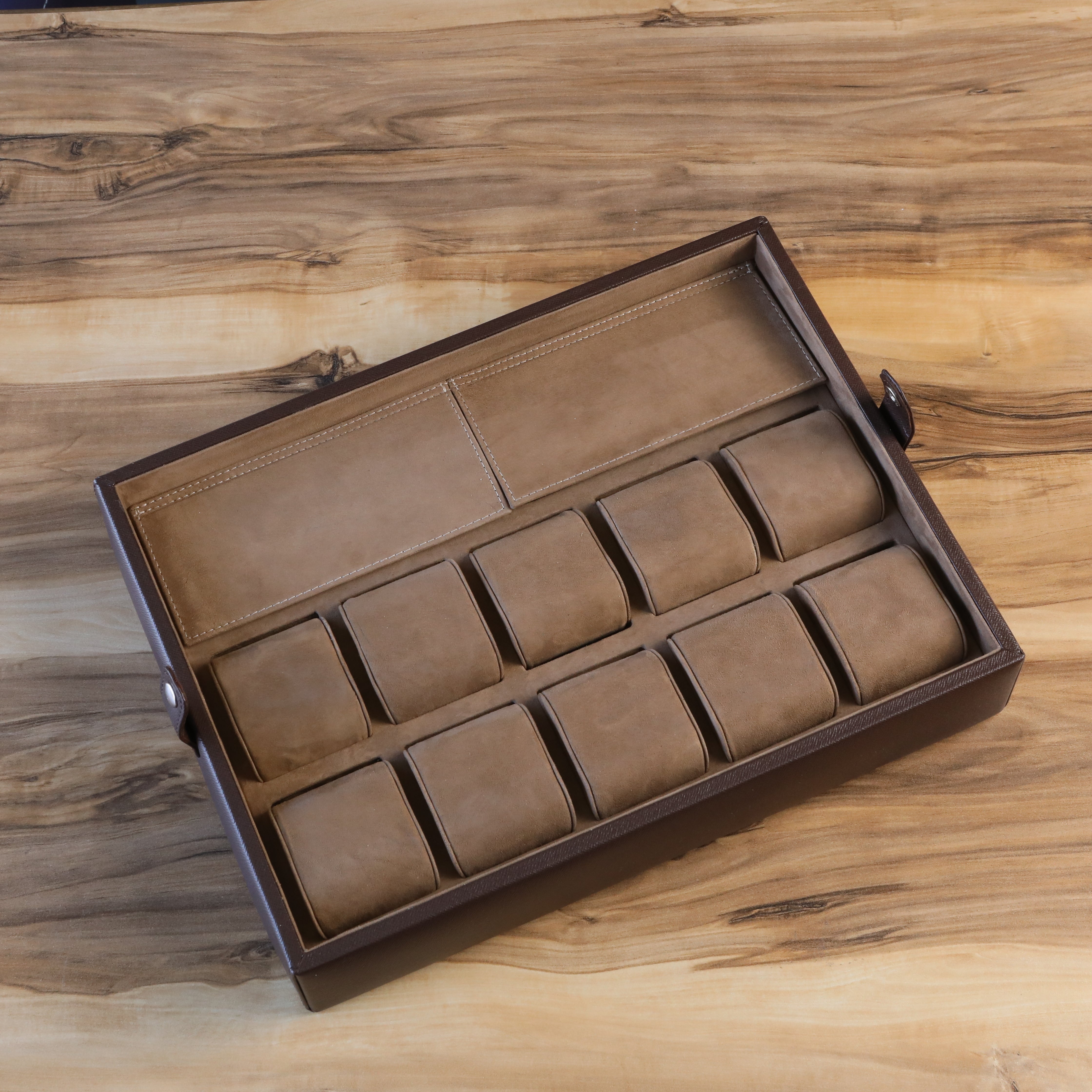 Leather Watch Box for 10 / Brown