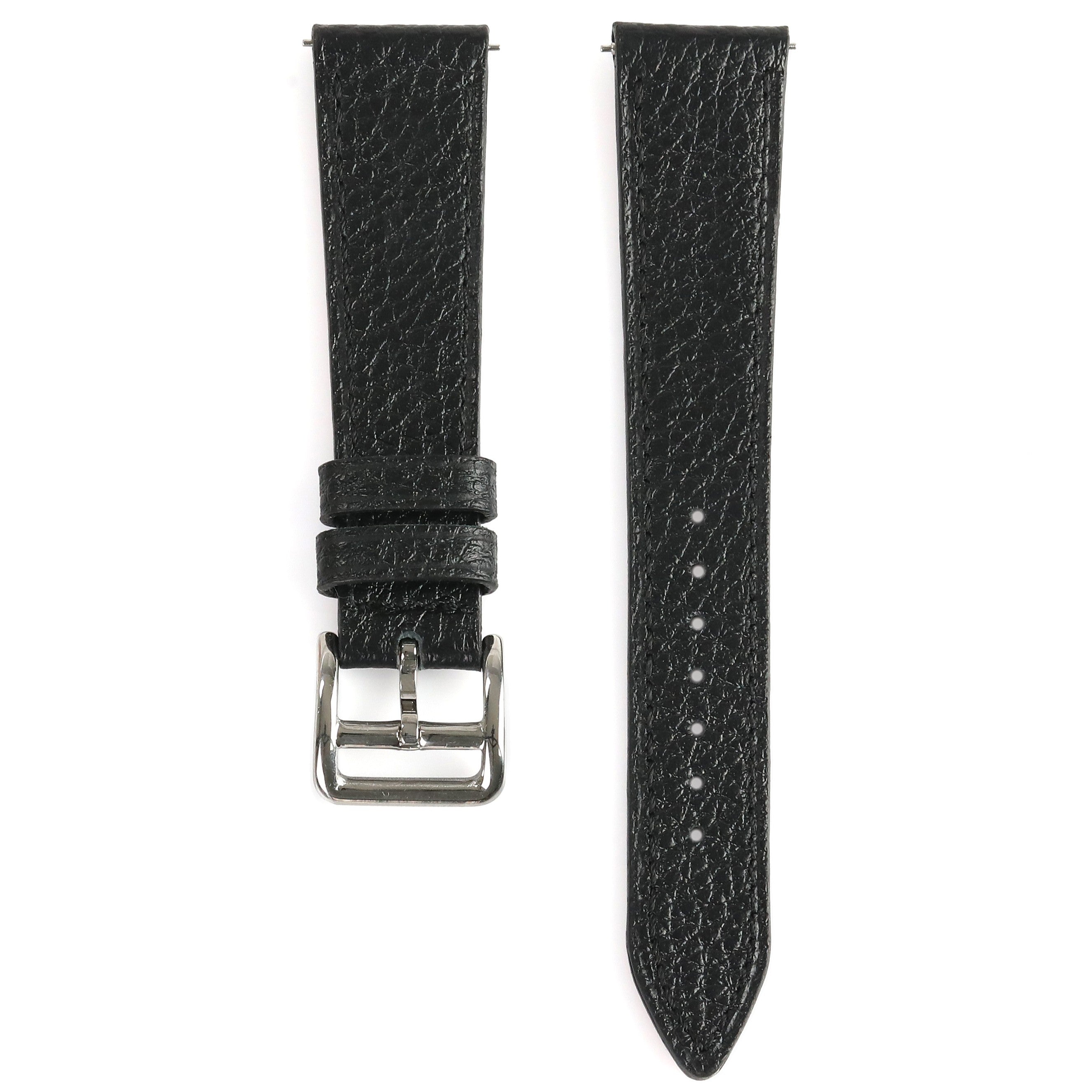 Embossed Leather Strap - Black