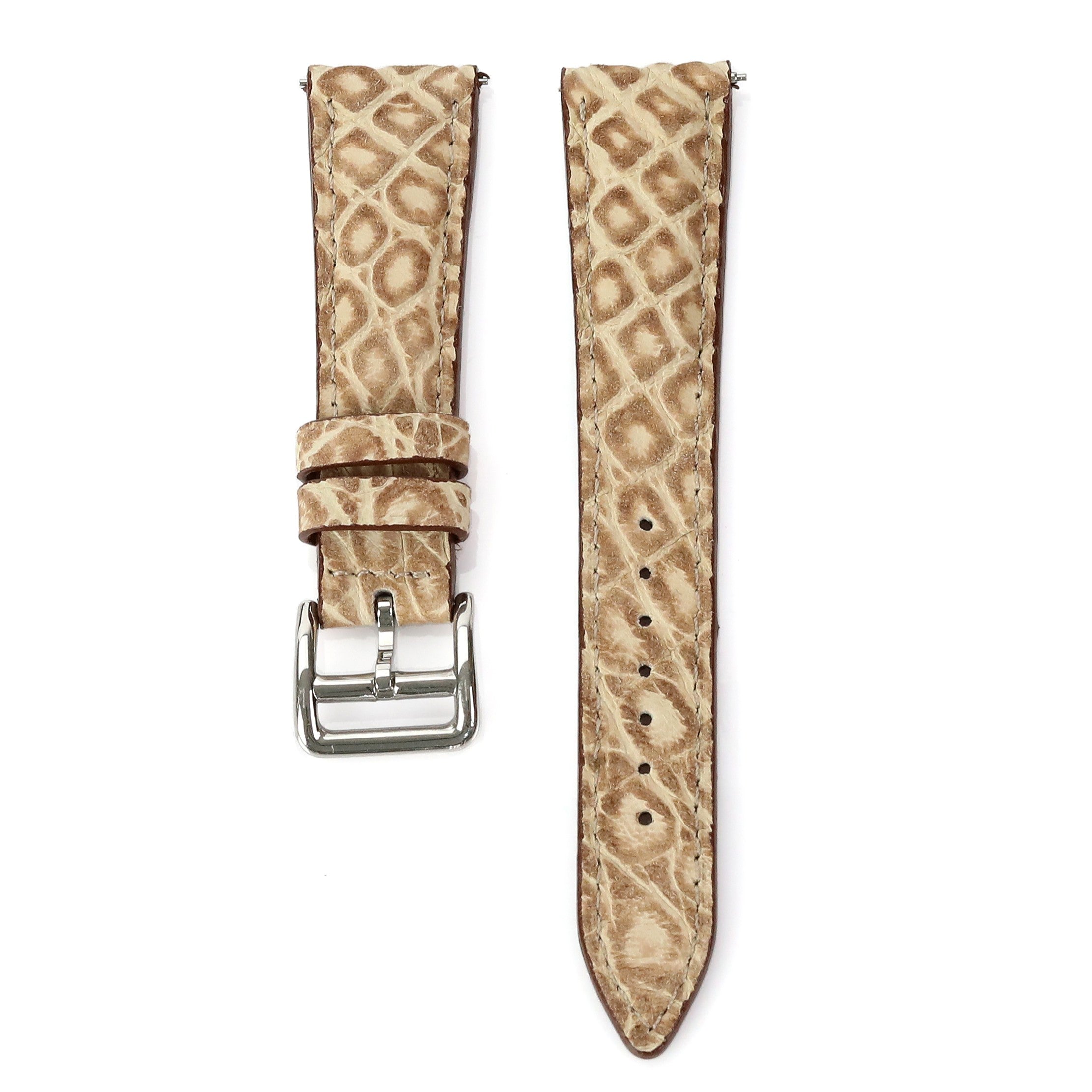 Genuine Croc. Leather Watch Strap