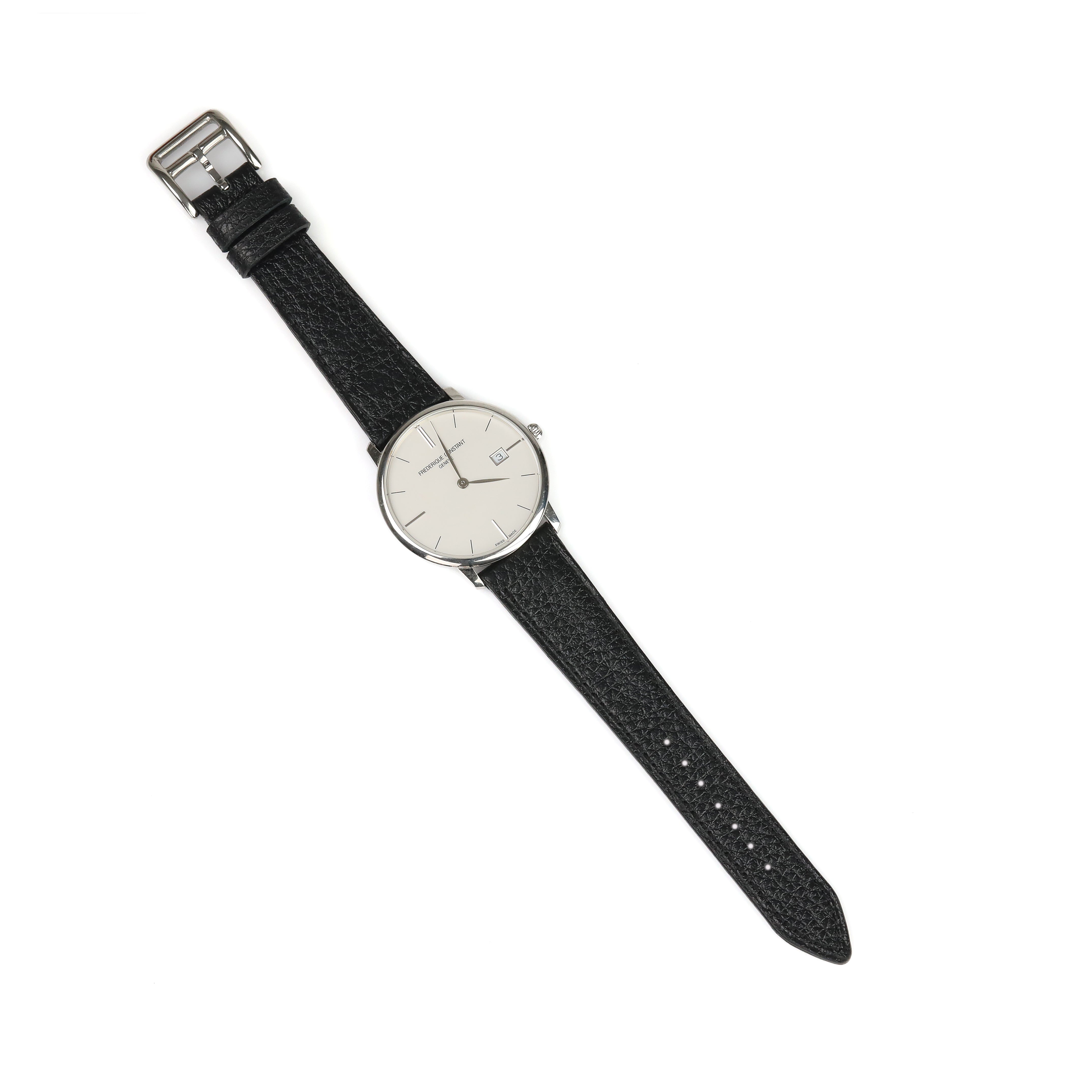 Embossed Leather Strap - Black