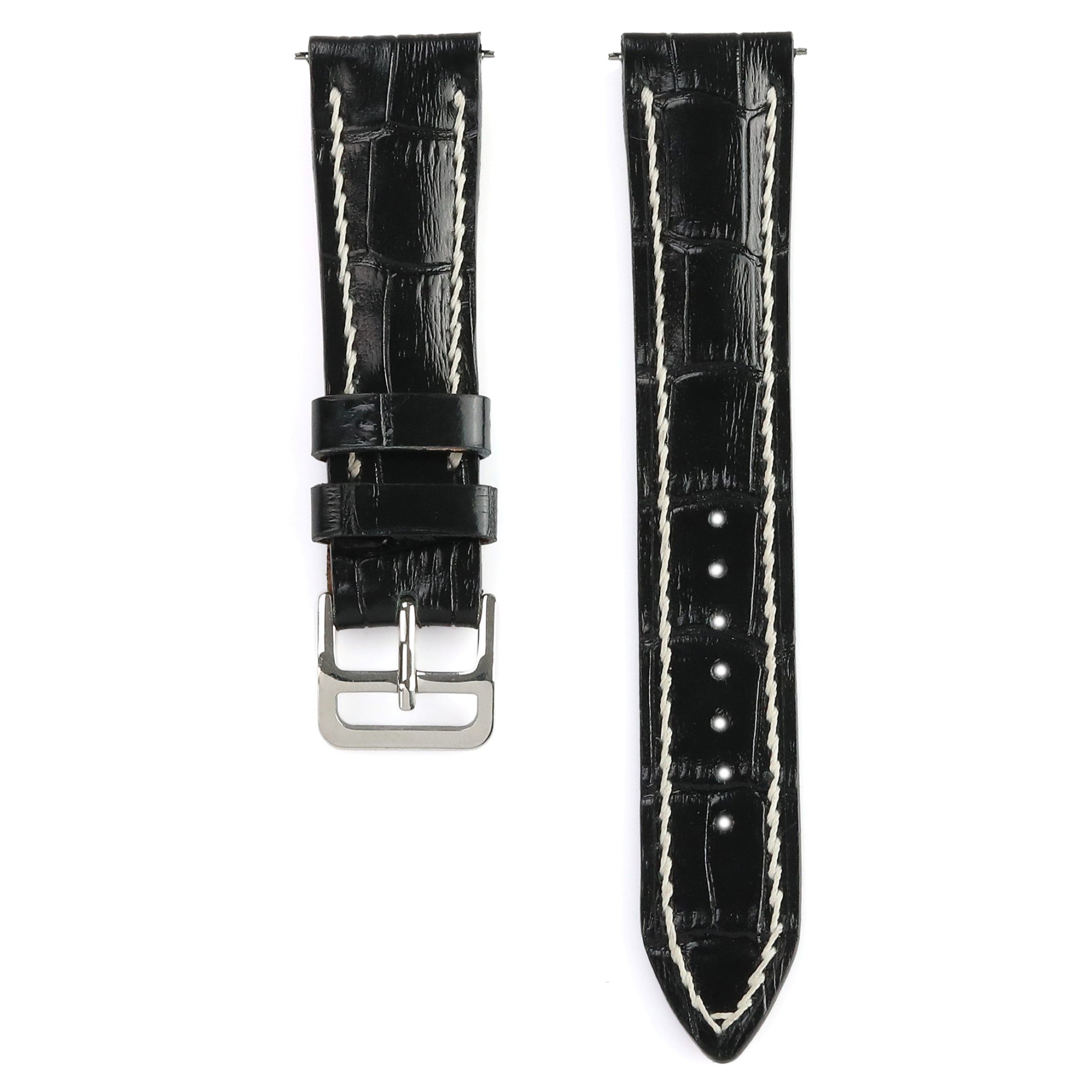 Spanish Style Leather Strap - Black