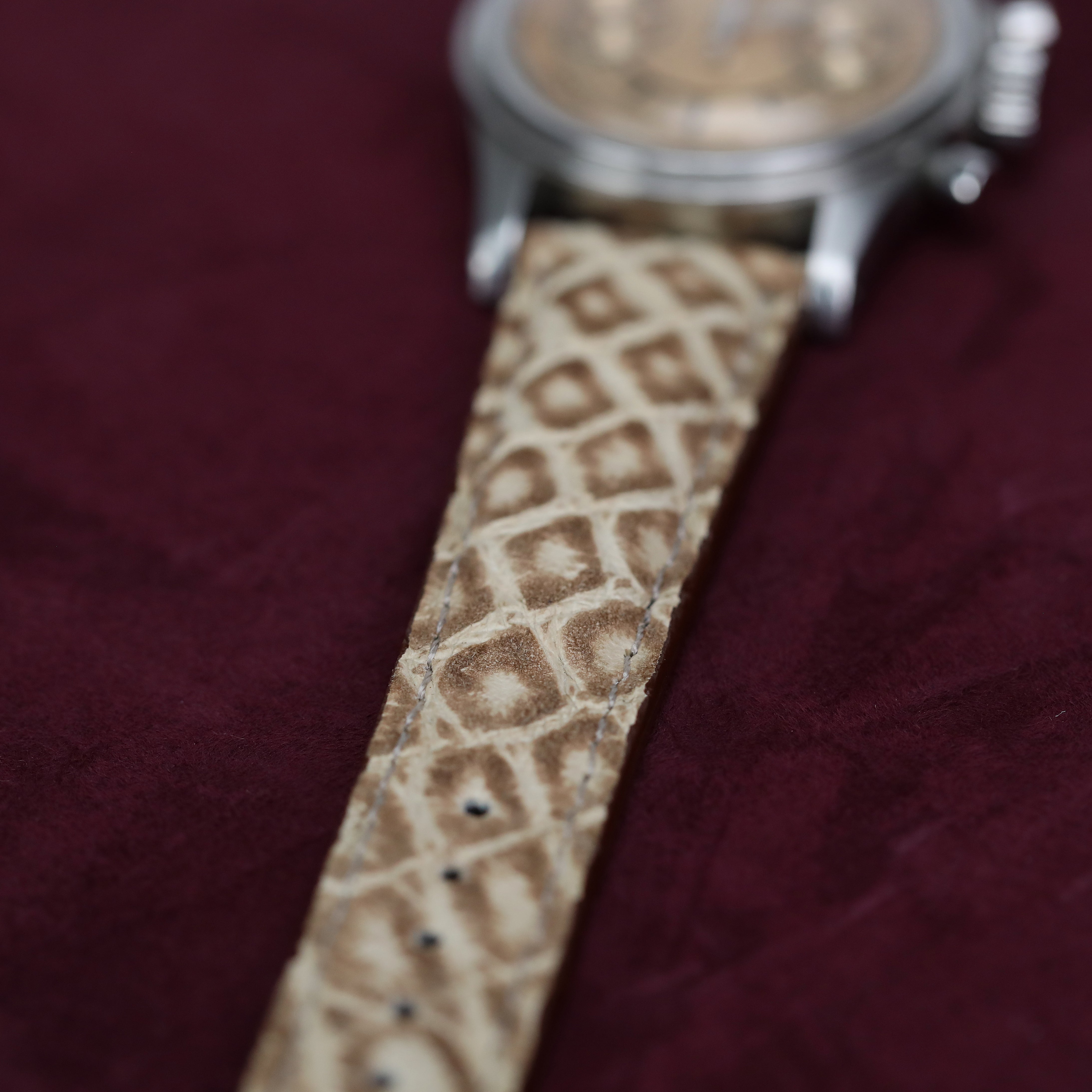 Genuine Croc. Leather Watch Strap