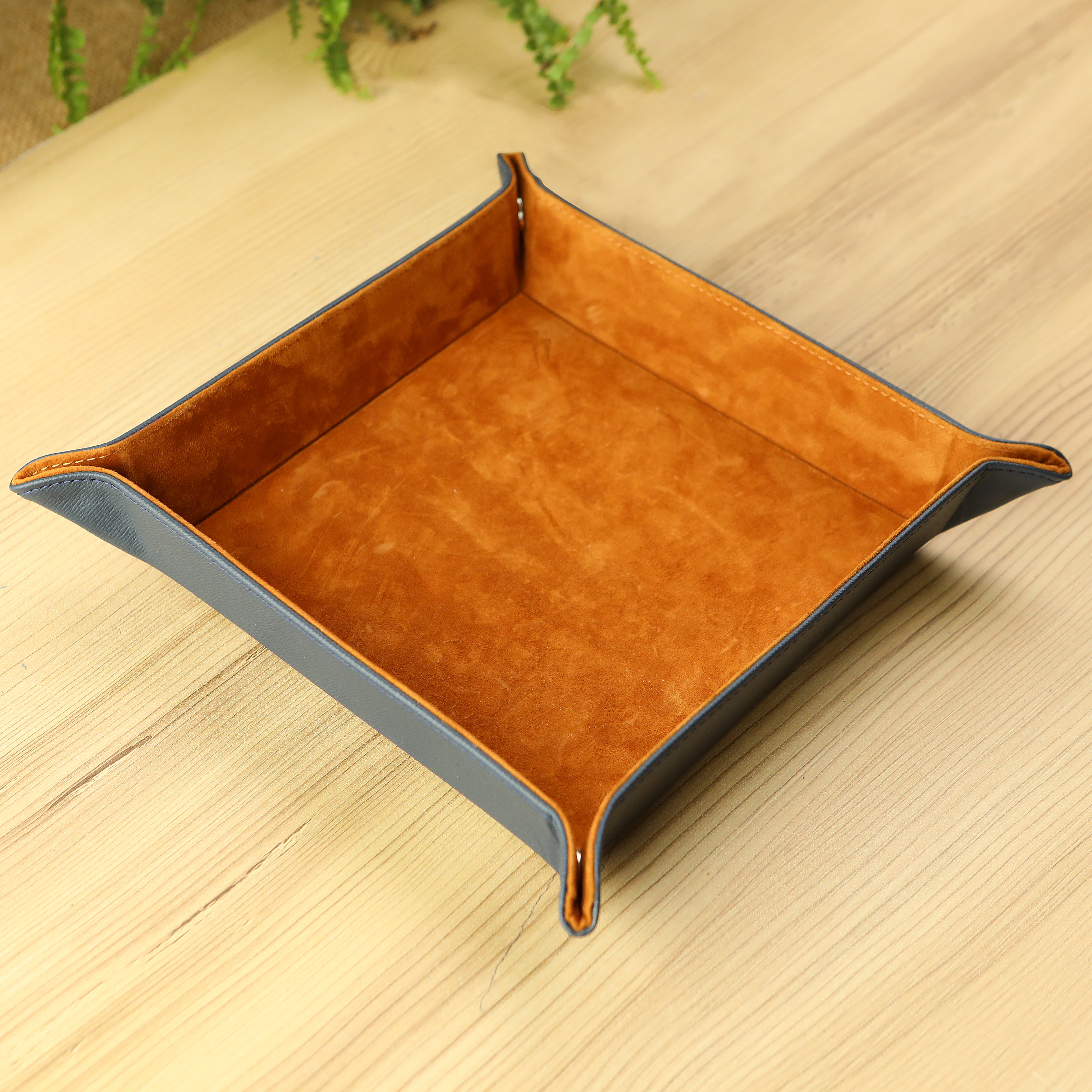 Octavia Leather Vallet Organizer - D. Blue