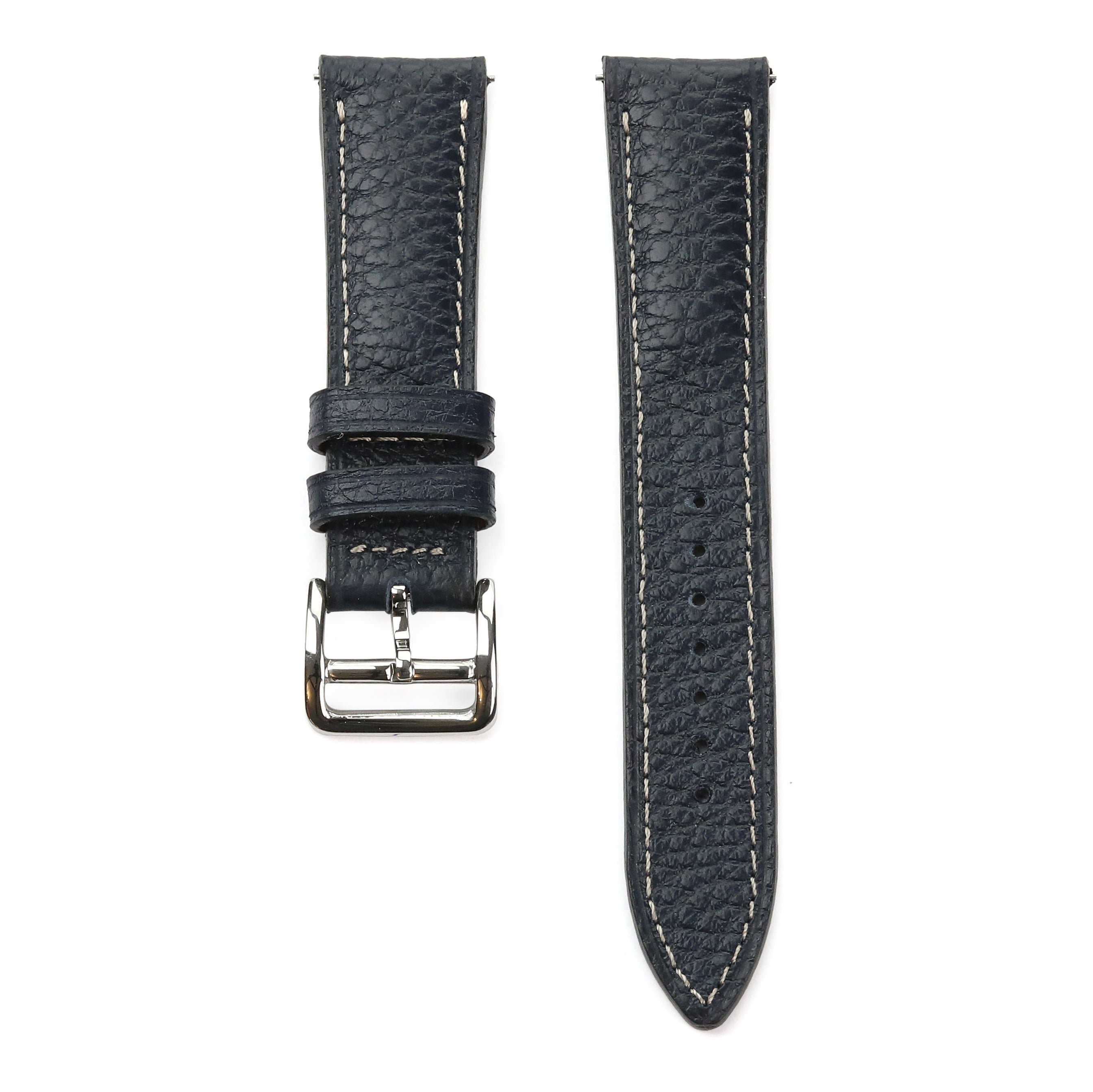 Embossed Leather Strap - D. Blue