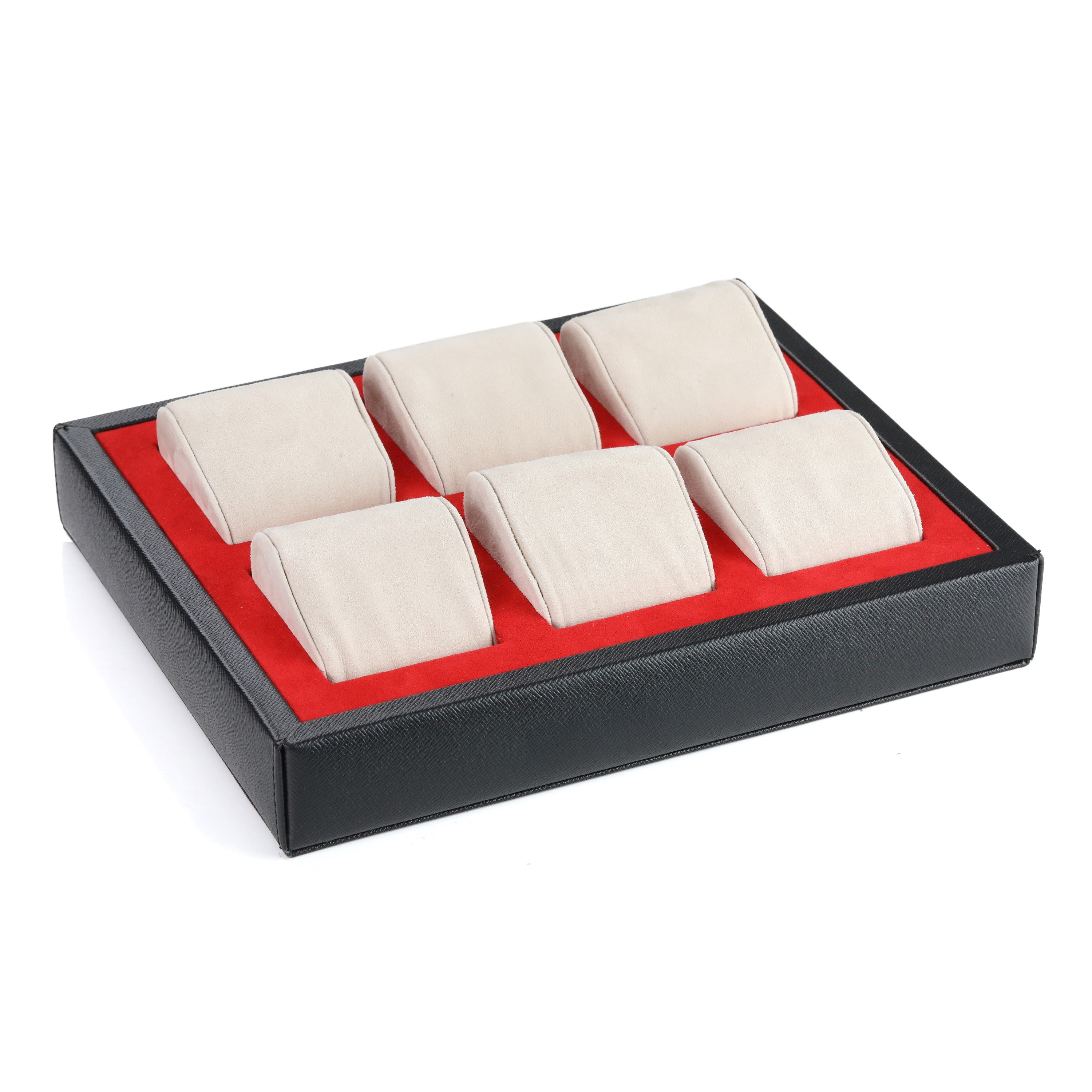 Tempa Watch Display Case for 6 / Black - White